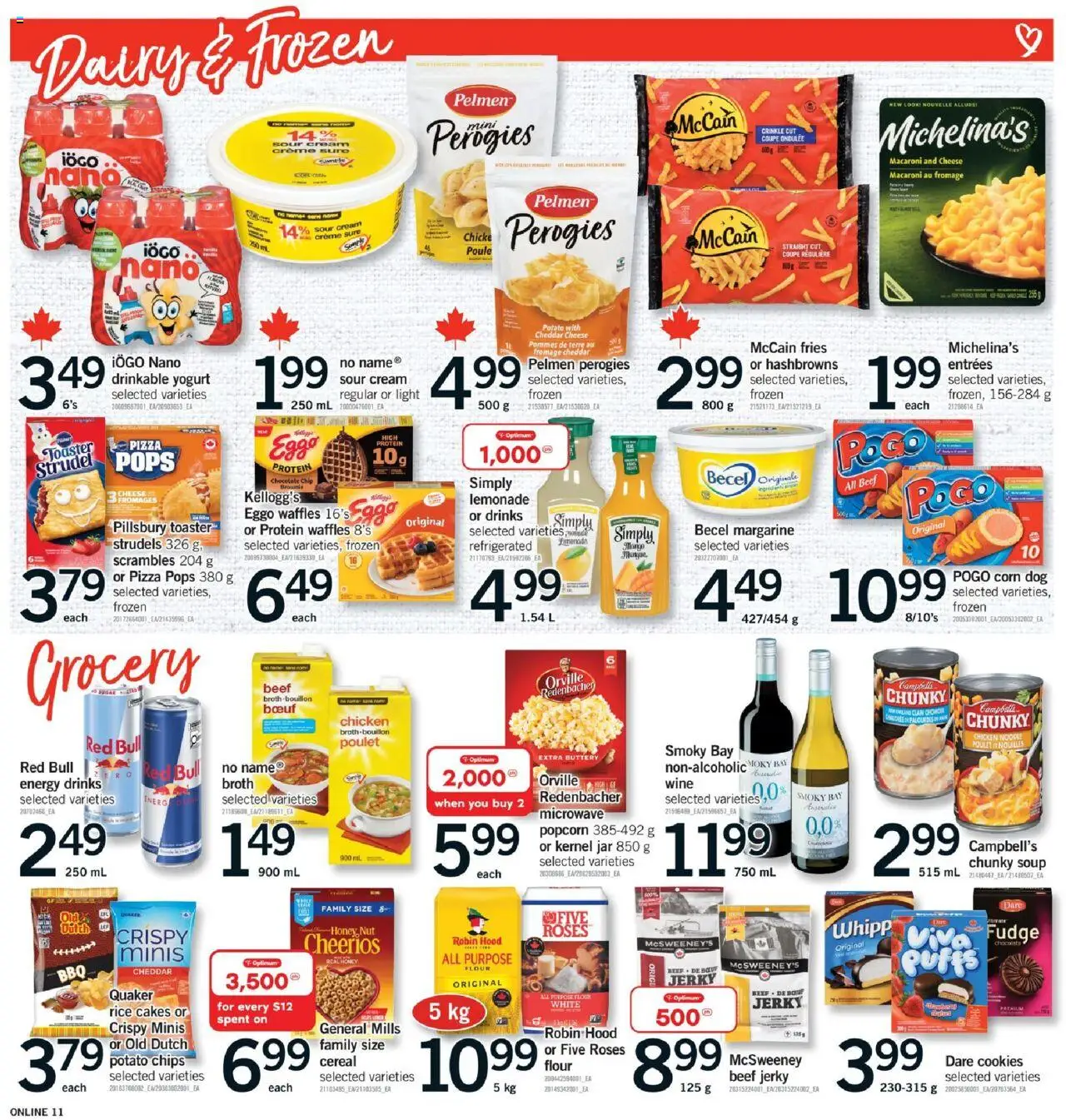 Fortinos flyer valid from 16.10.2025 | Page: 11 | Products: Cream, Cheese, Chocolate, Wine