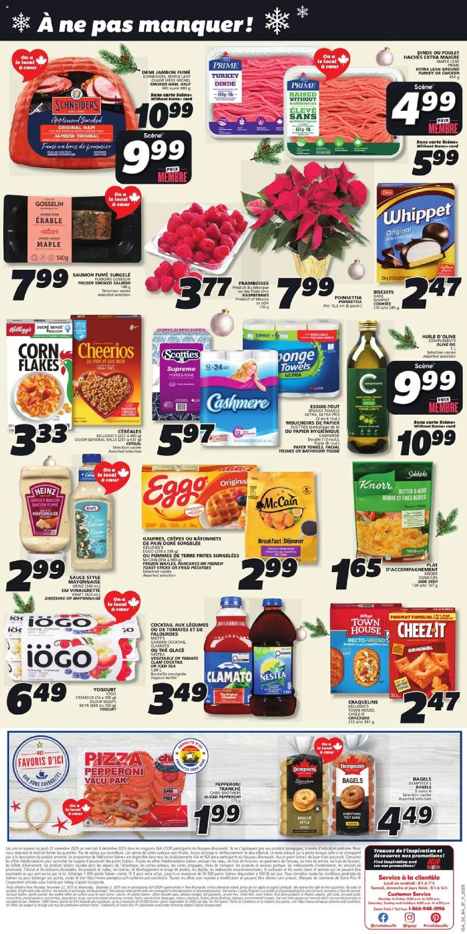 IGA flyer valid from 27.11.2025 | Page: 2 | Products: Tea, Cookies, Butter, Pizza