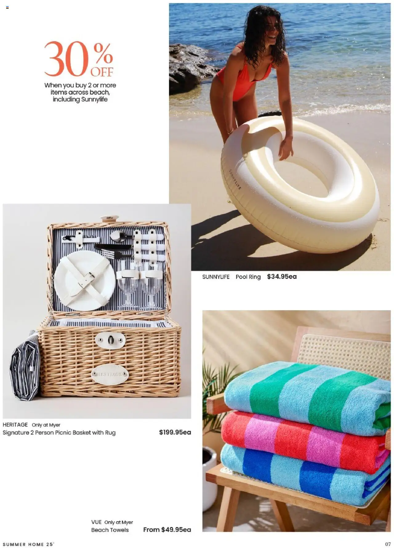 Myer catalogue - valid from 14.10.2025 | Page: 7 | Products: Basket, Towels