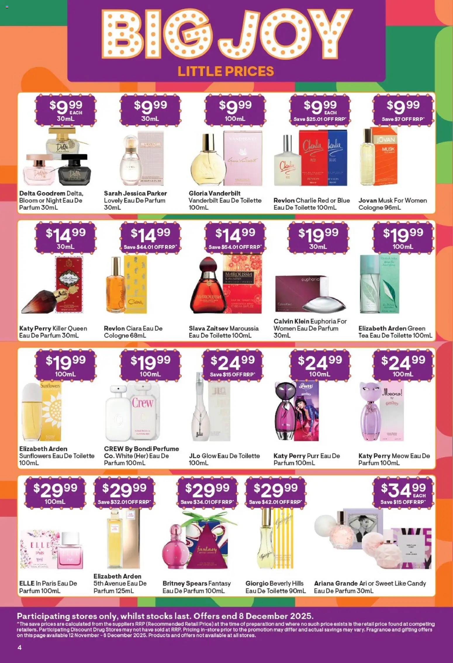 Discount Drug Stores catalogue - valid from 12.11.2025 | Page: 4 | Products: Perfume, Eau de toilette, Tea, Cologne