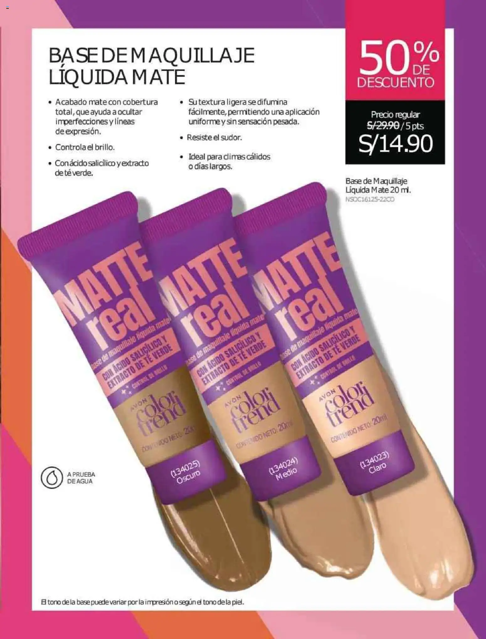 Catálogo Avon válido desde 12.10.2025 | Página: 19 | Productos: Té, Maquillaje