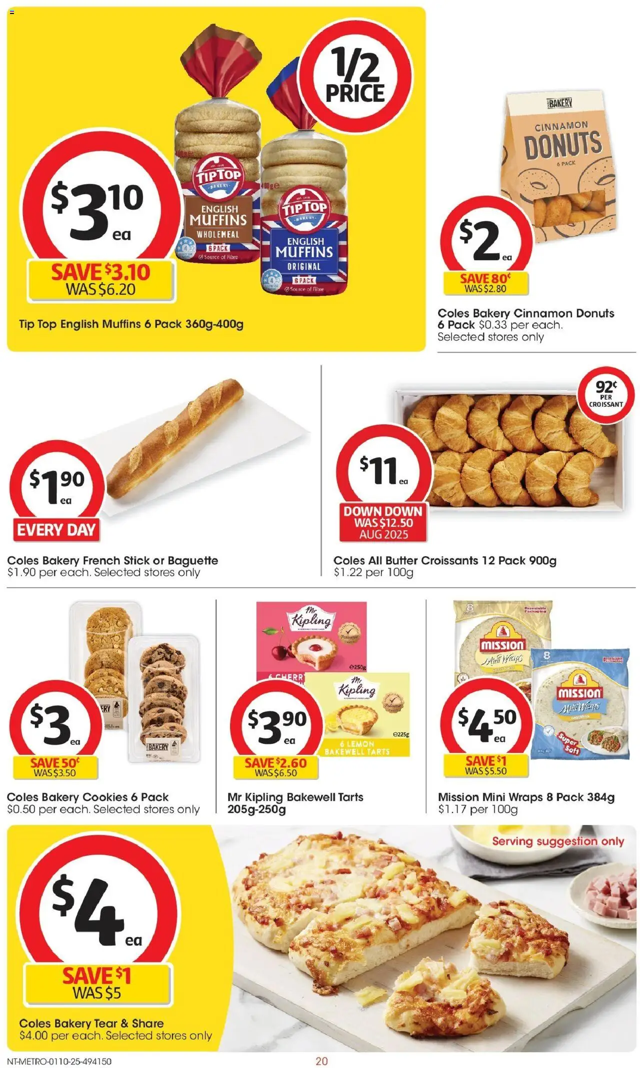 Coles catalogue - valid from 01.10.2025 | Page: 20 | Products: Butter, Donuts, Muffins, Bakery