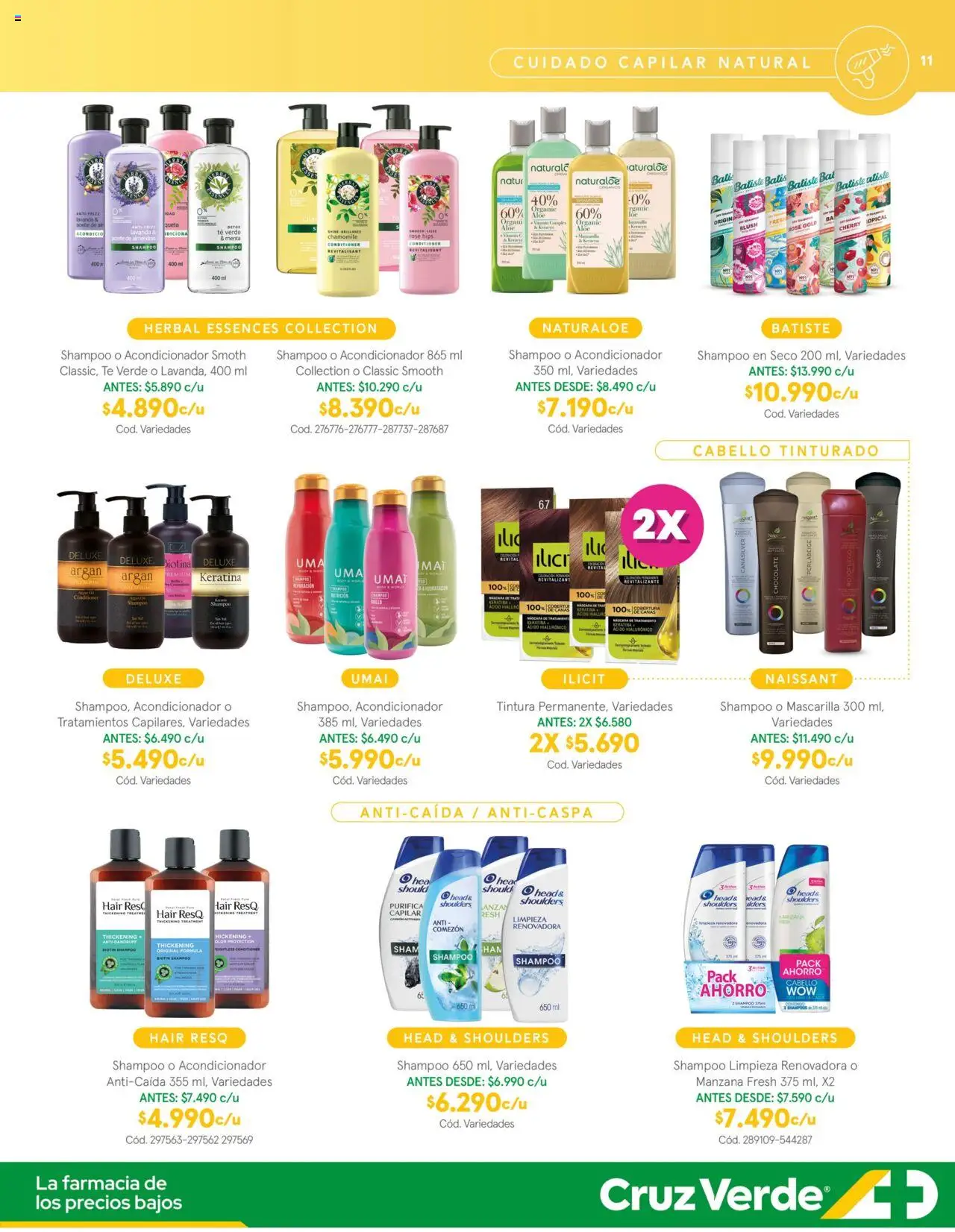 Belleza y Cuidado Personal Cruz Verde │ válido desde el 01.08.2025 | Página: 11 | Productos: Sal, Manzana, Almendras, Tintura