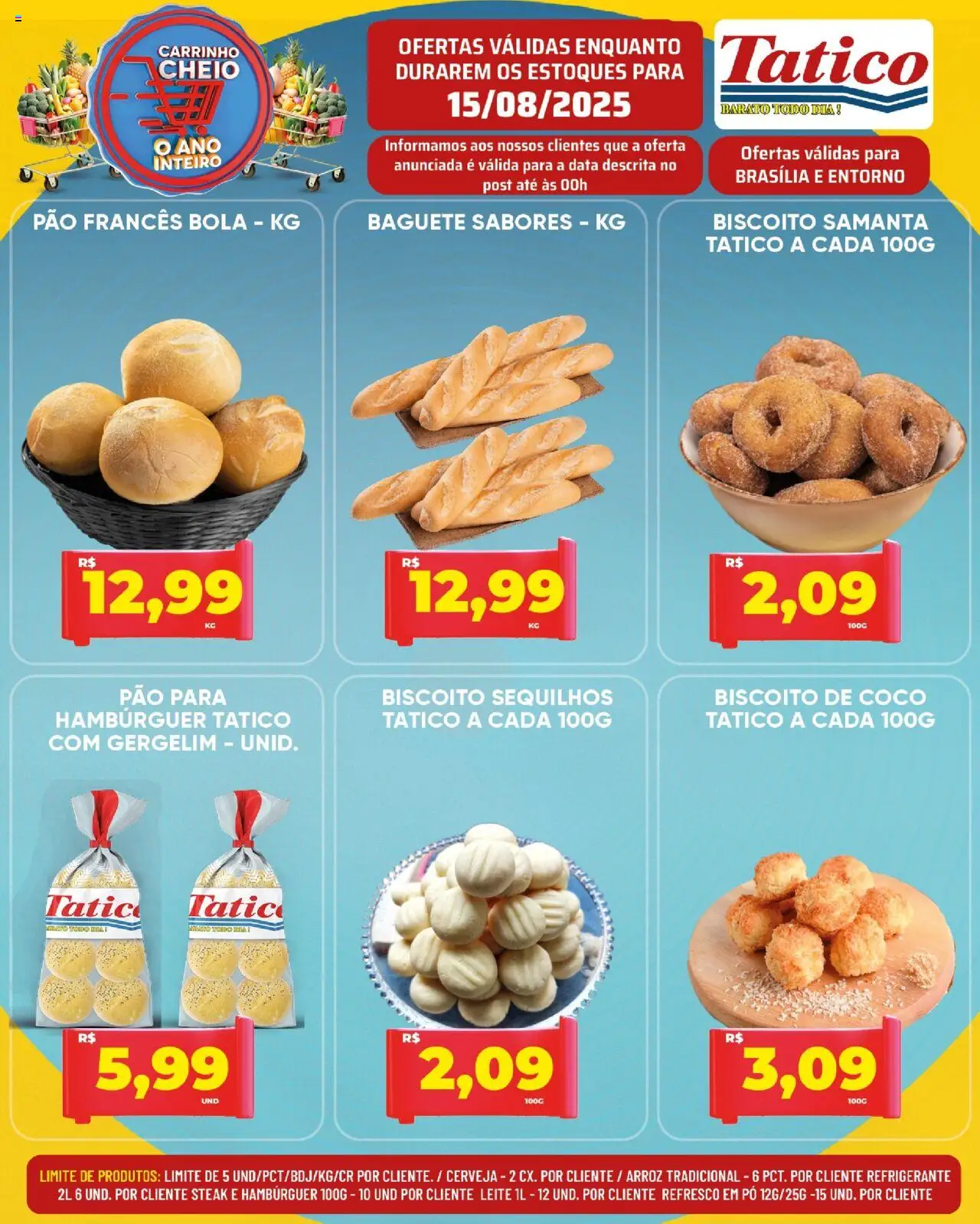 Tatico Folheto - válido de 15.08.2025 | Página: 12 | Produtos: Coco, Biscoito, Arroz, Pão francês