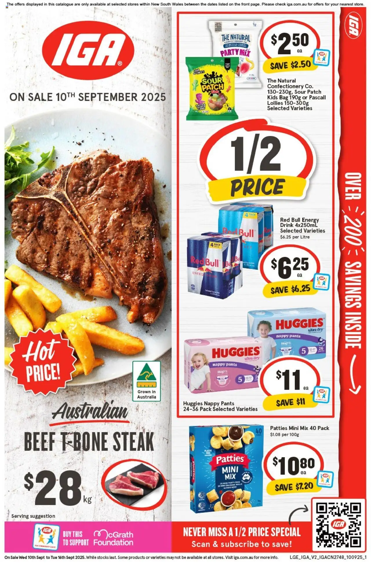 IGA catalogue - valid from 10.09.2025 | Page: 1 | Products: Pants, Steak, Foundation, Bag