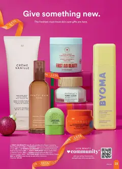 Preview of Ulta Beauty weekly ads valid from 23.11.2025 | Page: 21 | Products: Pillow, Body cream, Pads, Cream
