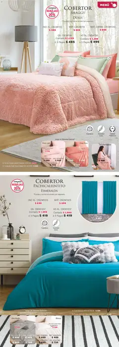 Vista previa de Colchas Concord catálogo, nuevo folleto de la tienda, válido en México a partir del 01.02.2026 | Página: 144 | Productos: Cobertor, Funda, Almohada, Sabanas