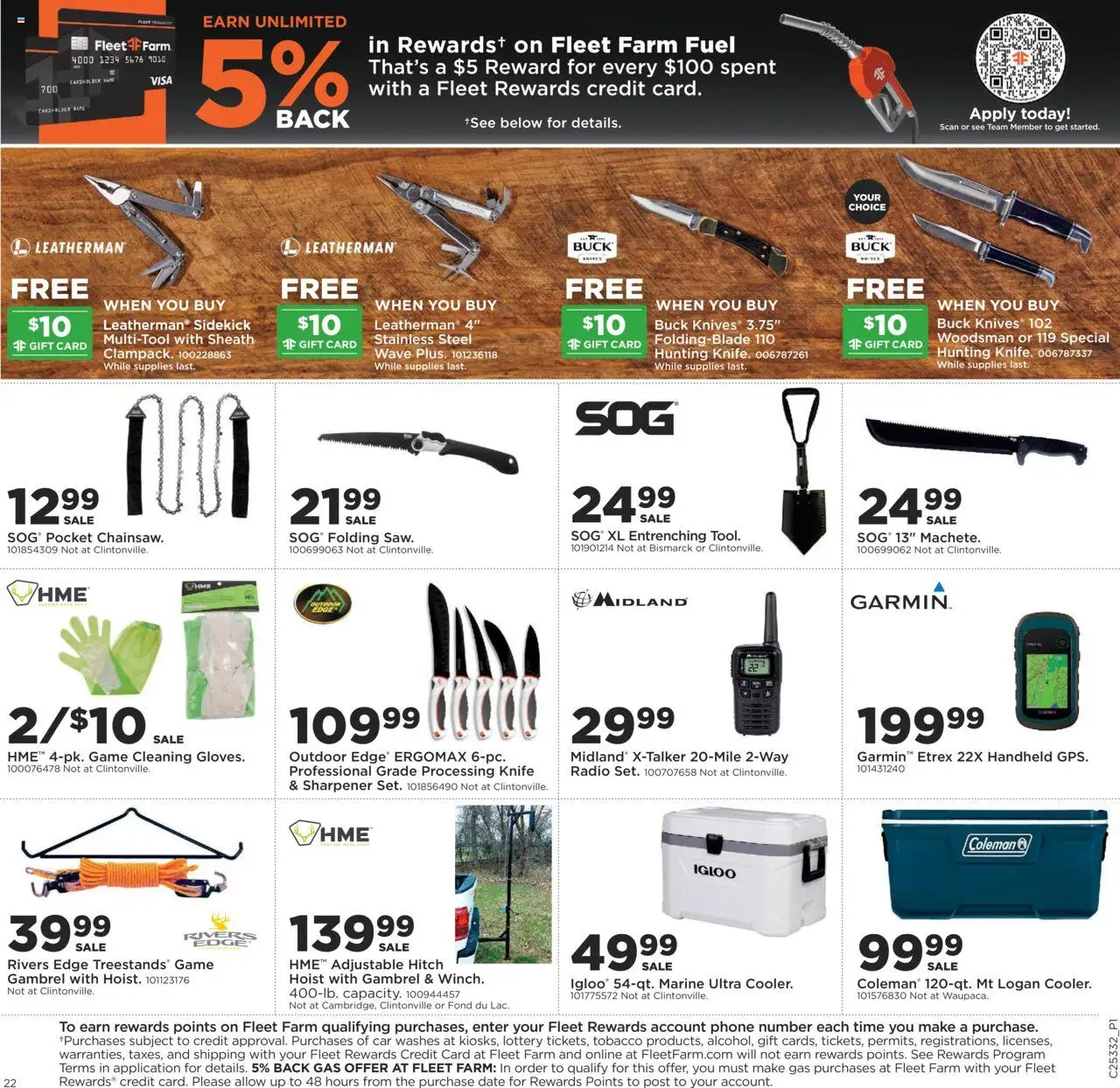Mills Fleet Farm Gear Up For the Hunt - valid from 14.08.2025 | Page: 22 | Products: Date, Phone, Radio, Game
