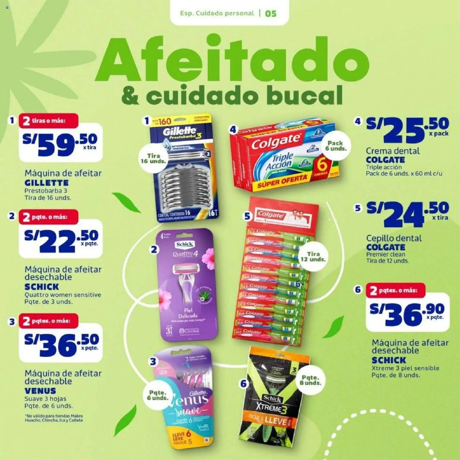 Catálogo Makro válido desde 26.02.2026 | Página: 5 | Productos: Crema, Maquina de afeitar