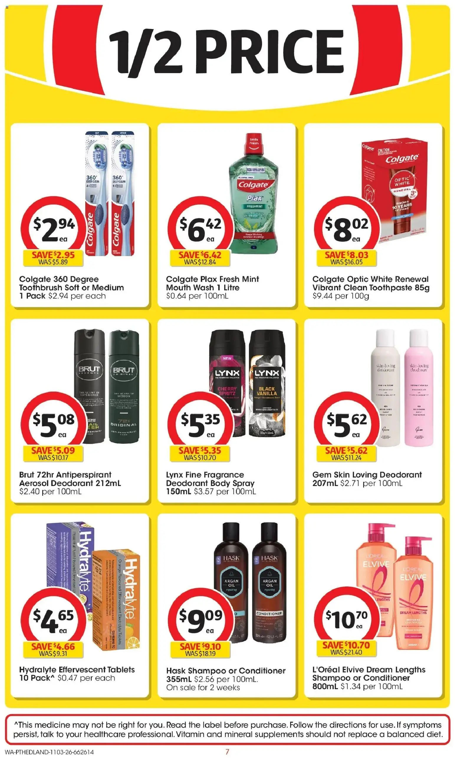 Coles catalogue - valid from 11.03.2026 | Page: 7 | Products: Gem, Deodorant, Antiperspirant, Toothbrush