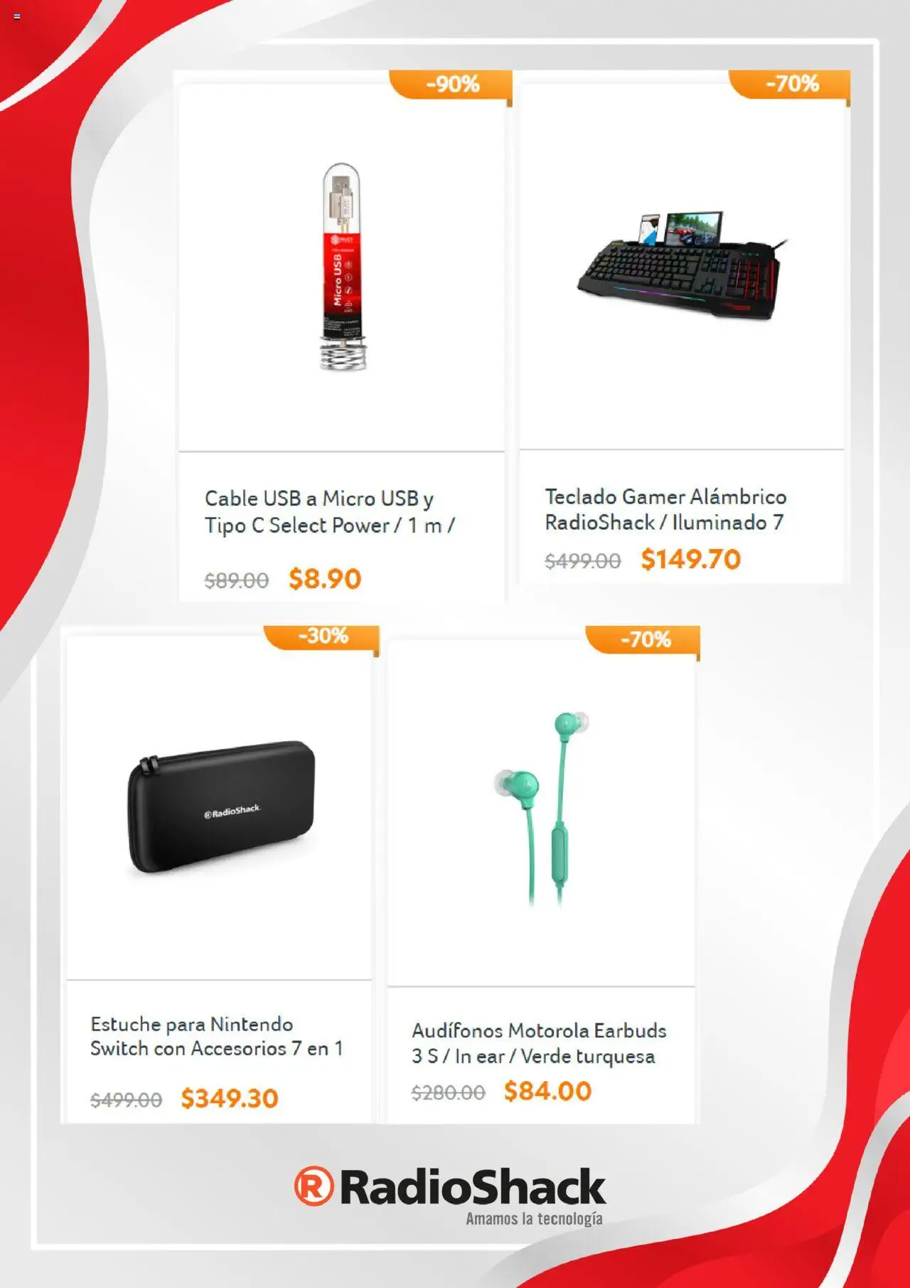 Nuevas ofertas de Radio Shack válidas en toda la República Mexicana desde el 01.08.2025. ¡Encuentra las mejores ofertas en Radio Shack - Catálogo! | Página: 2 | Productos: Cable USB, Audífonos, Cable, Teclado