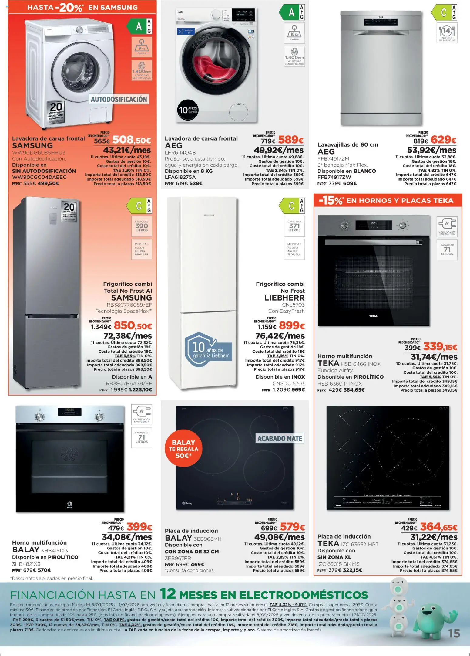 Nuevas ofertas de El Corte Inglés válidas en toda la República Mexicana desde el 07.01.2026. ¡Encuentra las mejores ofertas en El Corte Inglés catálogo Ofertas que ilusionan! | Página: 15 | Productos: Horno, Agua, Lavadora, Mate