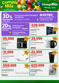 Changomas ofertas │ válido desde el 18.09.2025 | Página: 8 | Productos: Pava, Freidora, Lavarropas, Freidora de aire