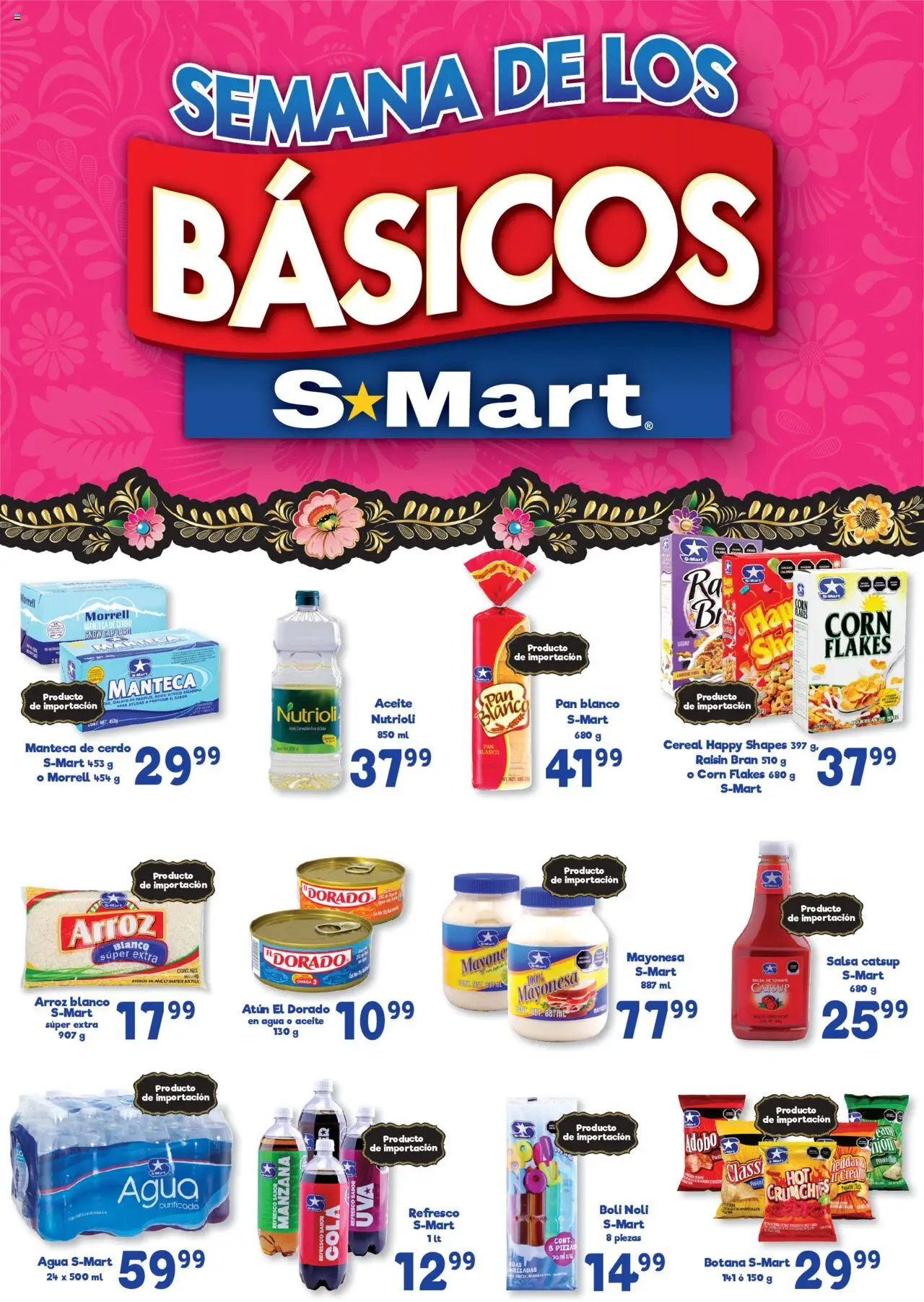 Nuevas ofertas de S-Mart válidas en toda la República Mexicana desde el 19.08.2025. ¡Encuentra las mejores ofertas en S-Mart - Folleto - Juarez! | Página: 5 | Productos: Refresco, Tomate, Agua, Catsup