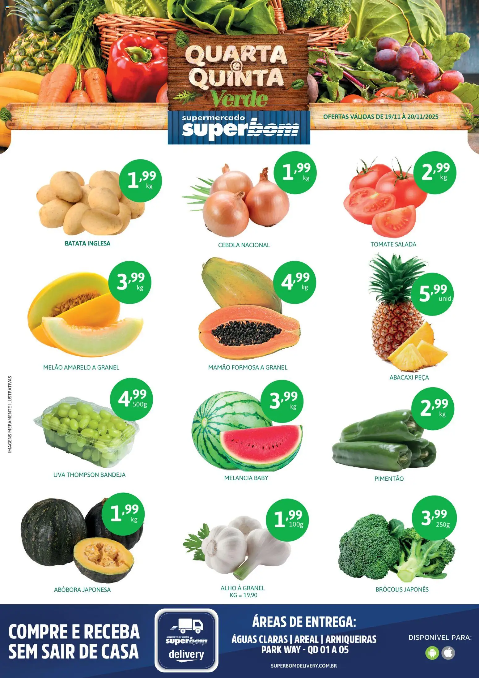 Superbom Folheto - válido de 19.11.2025 | Página: 1 | Produtos: Alho, Salada, Bandeja, Brócolis
