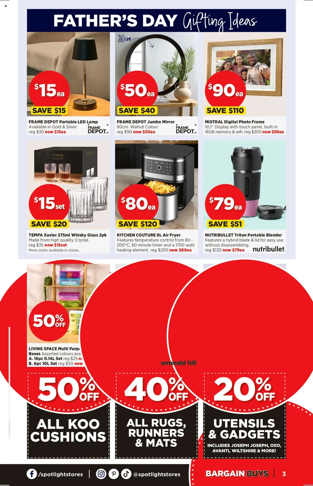 Spotlight catalogue - valid from 20.08.2025 | Page: 3 | Products: Photo frame, Lamp, Blender, Portable