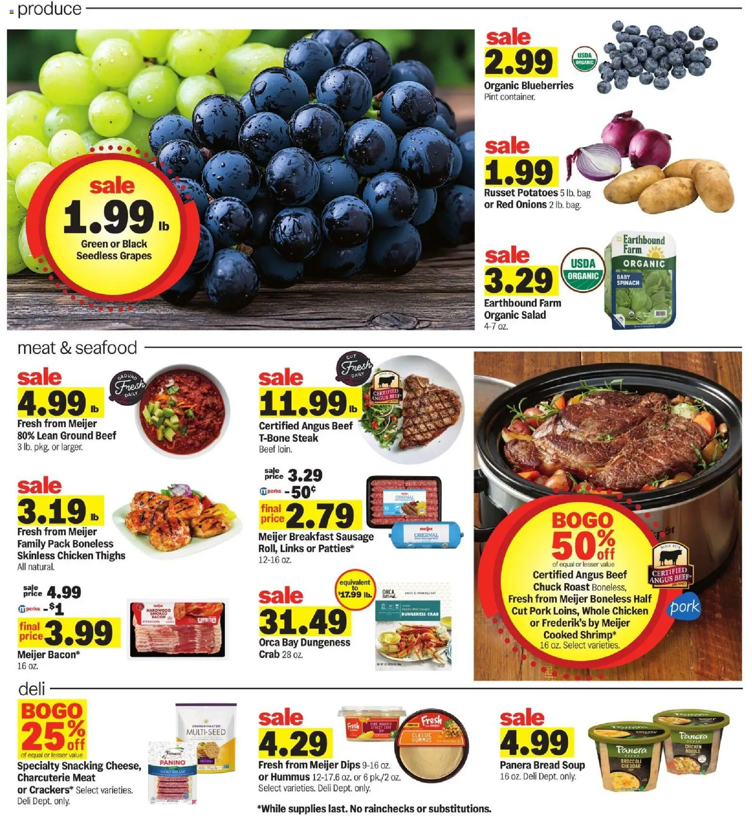 Meijer Weekly Ad - MI - valid from 18.02.2026 | Page: 2 | Products: Pork, Salad, Potatoes, Sausage