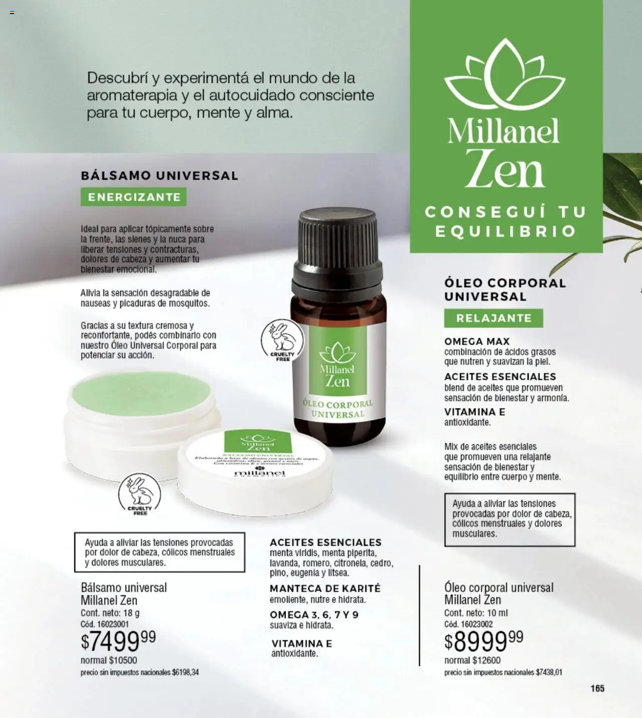 Millanel - Catálogo │ válido desde el 20.10.2025 | Página: 165 | Productos: Sobre, Bálsamo, Manteca