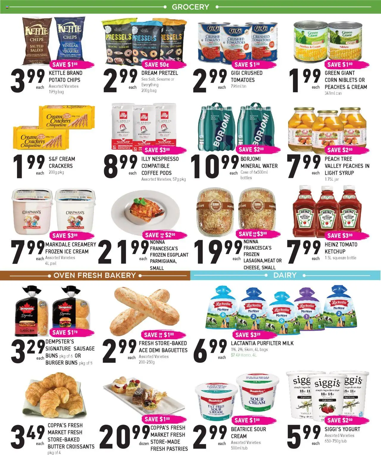Coppas Fresh Market flyer valid from 07.08.2025 | Page: 3 | Products: Sour cream, Ice cream, Oven, Bakery