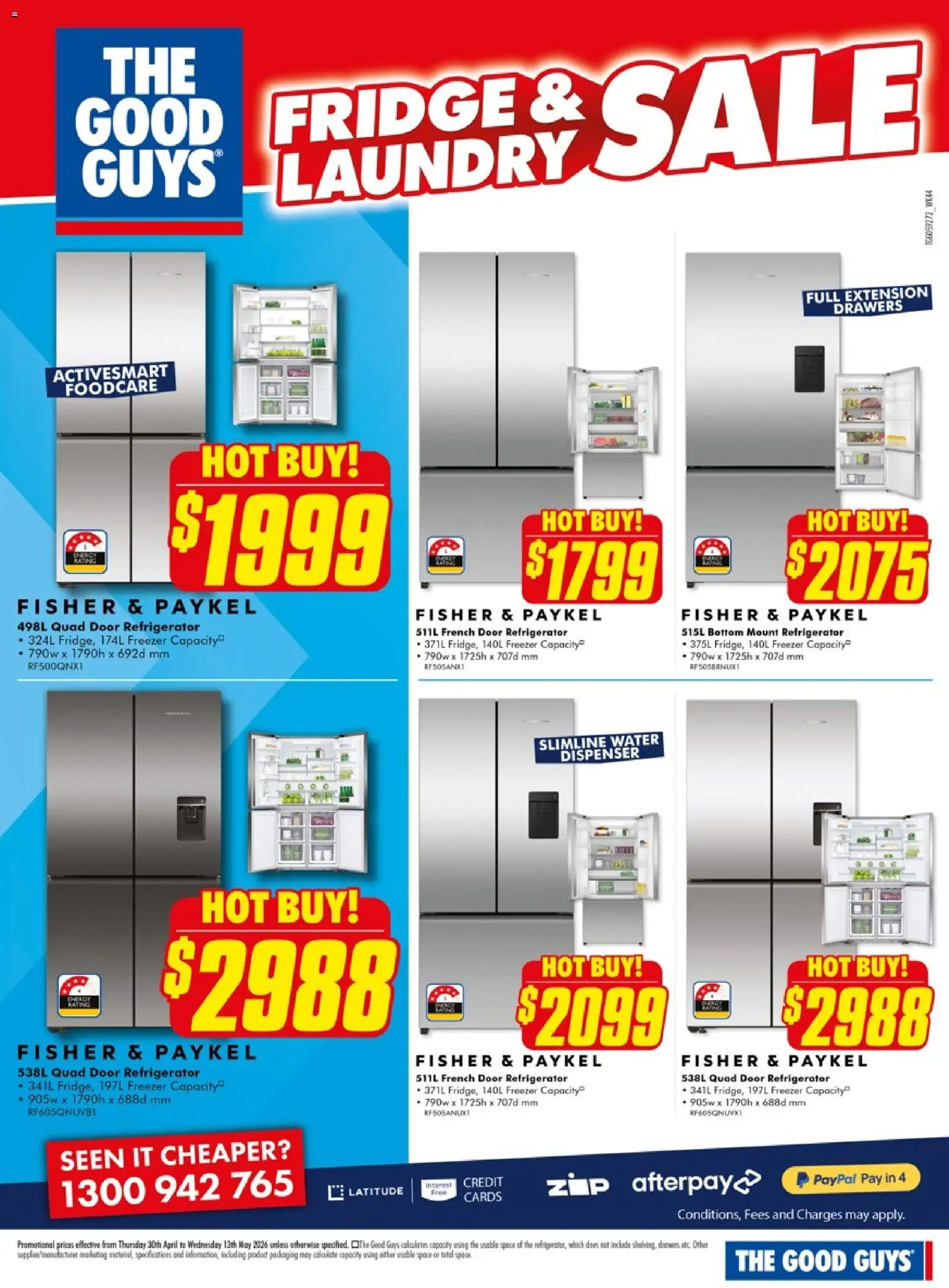 The Good Guys catalogue - valid from 30.04.2026 | Page: 14 | Products: Door, Fridge, Freezer, Refrigerator