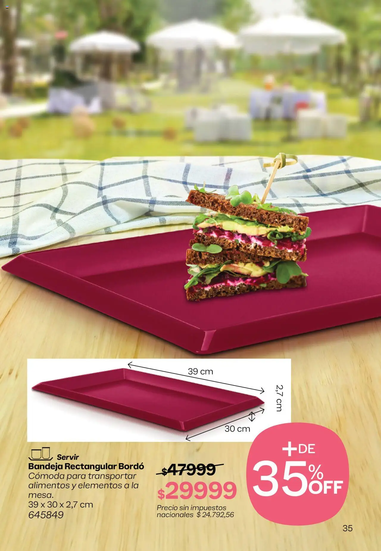 Tupperware - Campaña 16/2025 │ válido desde el 21.09.2025 | Página: 36 | Productos: Bandeja