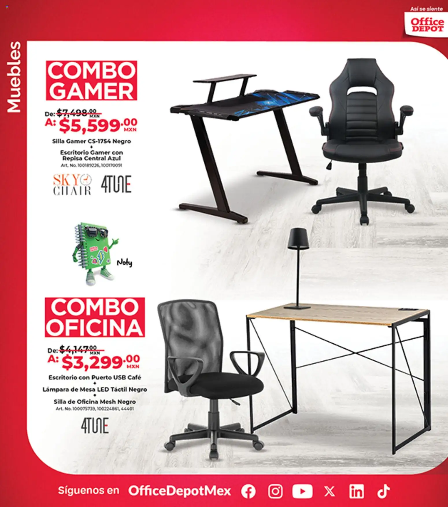 Nuevas ofertas de Office Depot válidas en toda la República Mexicana desde el 01.04.2026. ¡Encuentra las mejores ofertas en Office Depot catálogo! | Página: 20