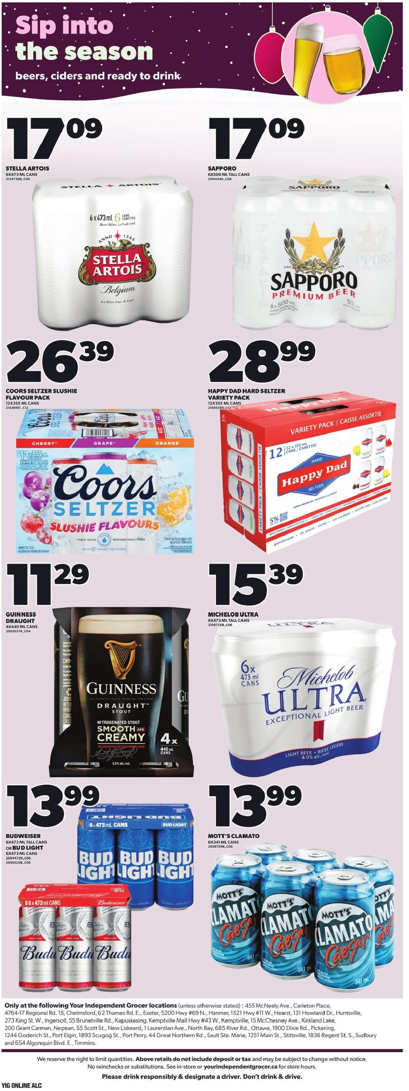Independent Grocer flyer valid from 18.12.2025 | Page: 15 | Products: Vodka, Beer