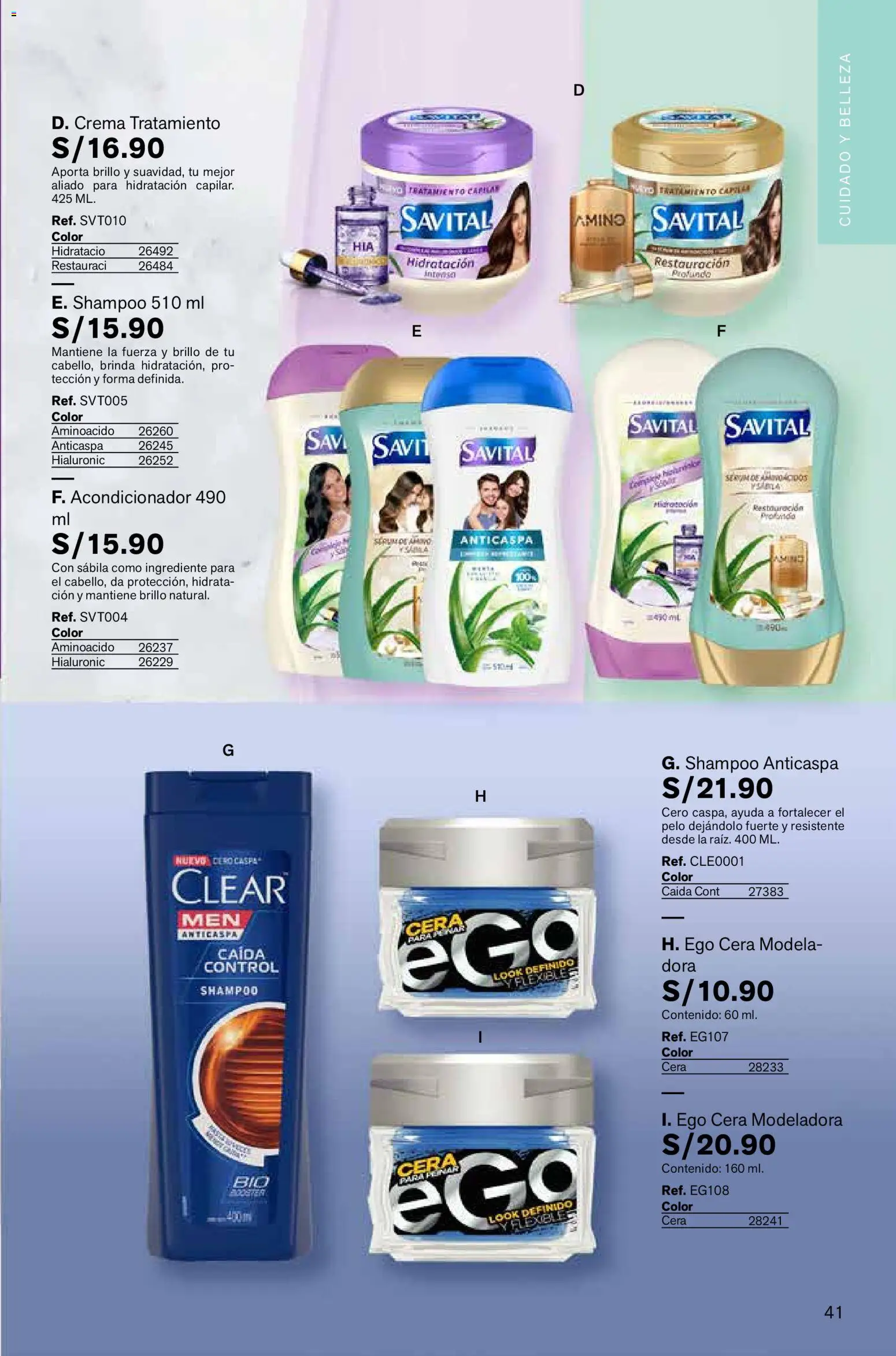 Catálogo Leonisa válido desde 06.03.2026 | Página: 41 | Productos: Shampoo, Acondicionador, Crema