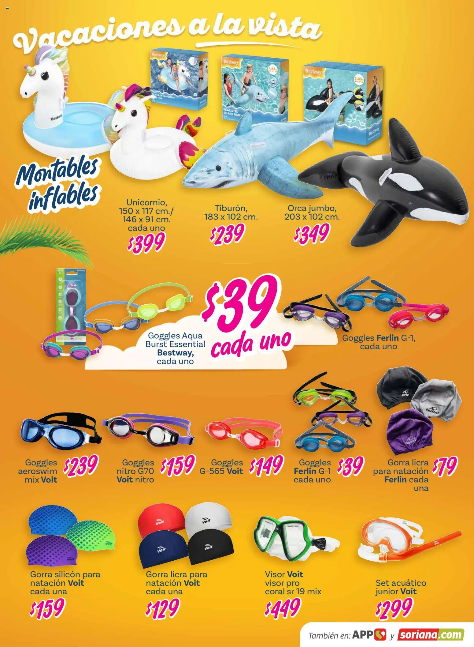 Nuevas ofertas de Soriana válidas en toda la República Mexicana desde el 26.02.2026. ¡Encuentra las mejores ofertas en Soriana - Vacaciones a la vista Híper Nacional! | Página: 10 | Productos: Gorra, Goggles