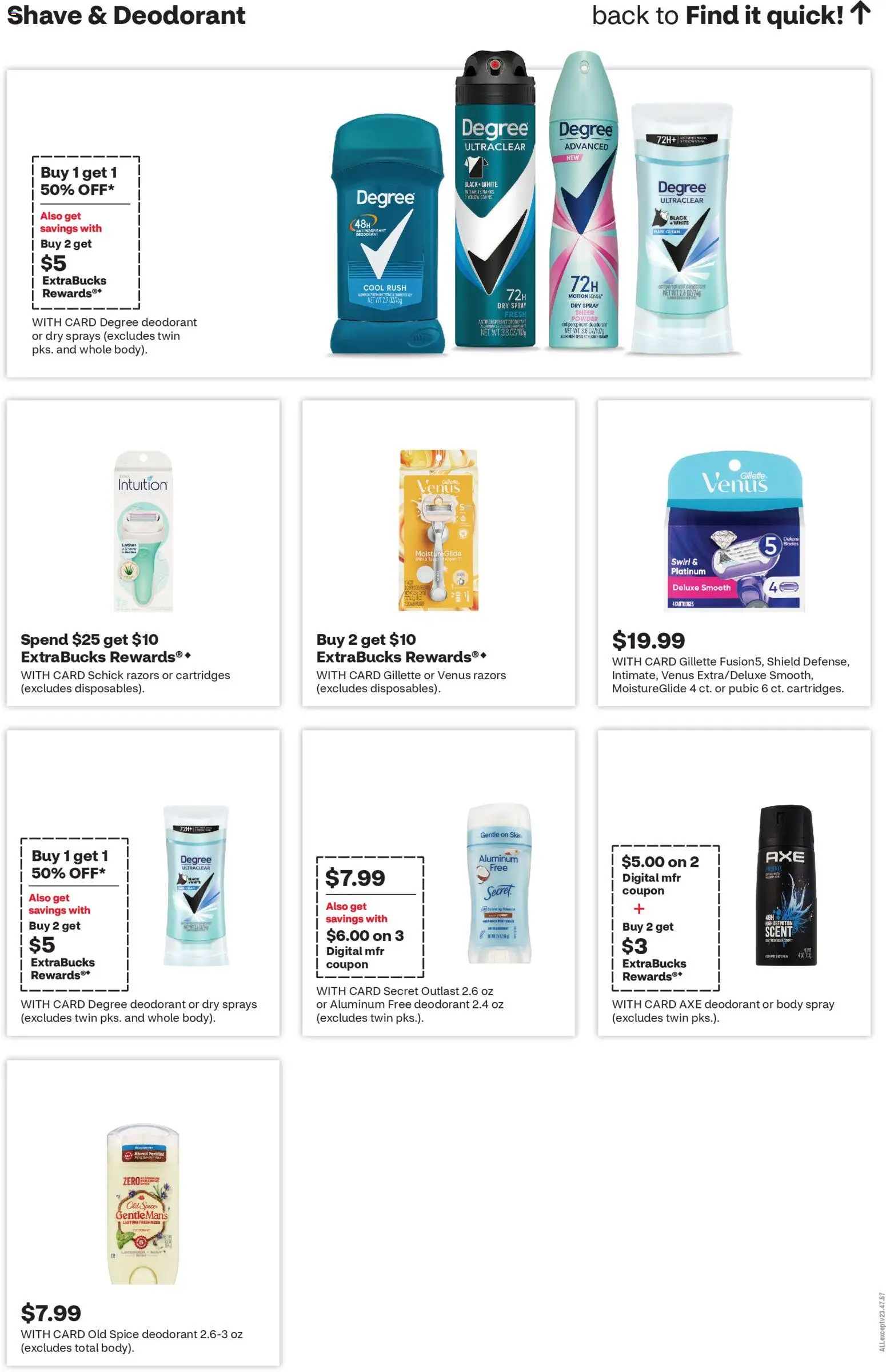 CVS Pharmacy Weekly Ad - valid from 26.10.2025 | Page: 14 | Products: Axe, Powder, Deodorant, Antiperspirant