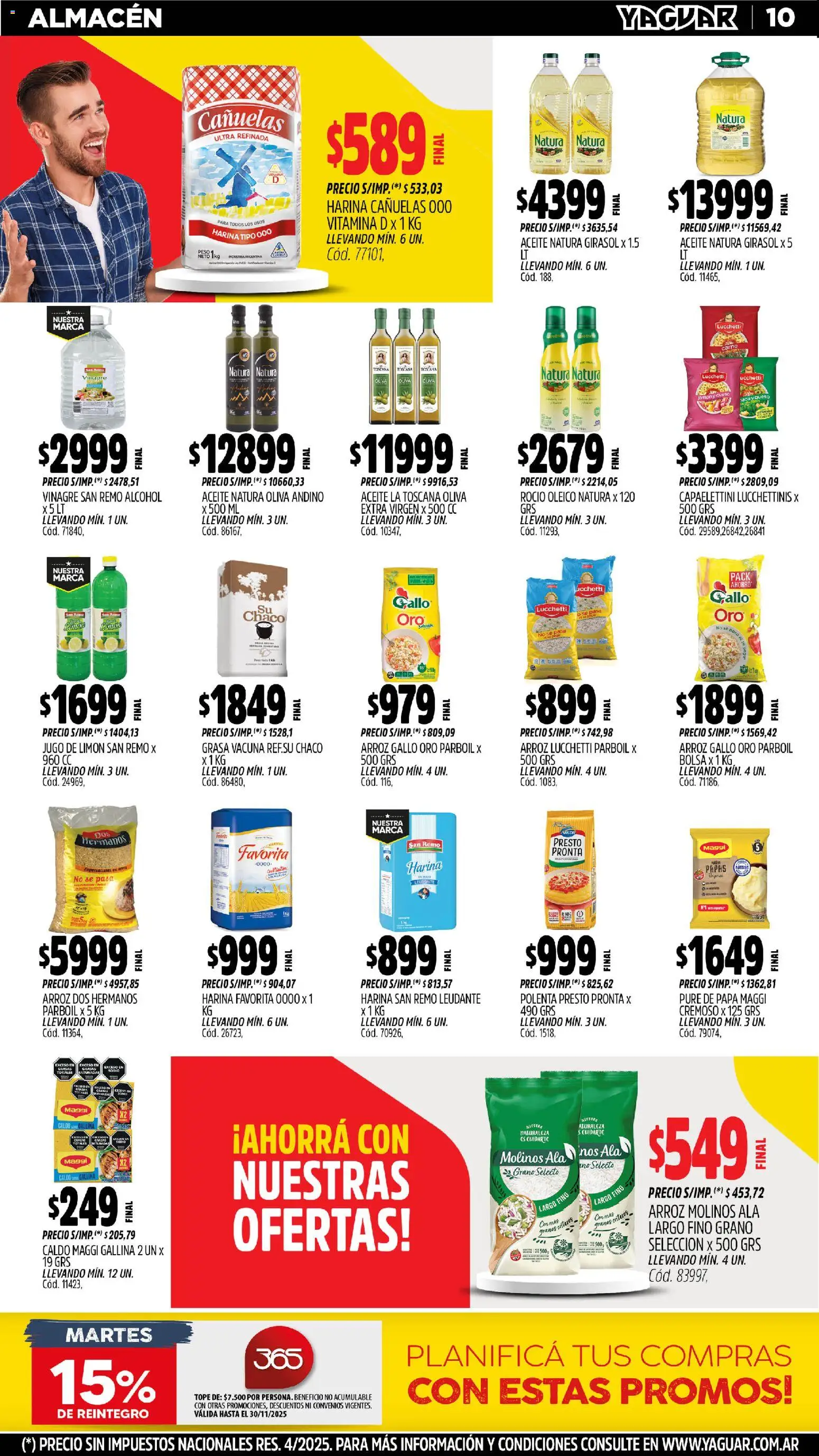 Yaguar - San Juan │ válido desde el 17.11.2025 | Página: 11 | Productos: Bolsa, Aceite, Oliva, Jugo