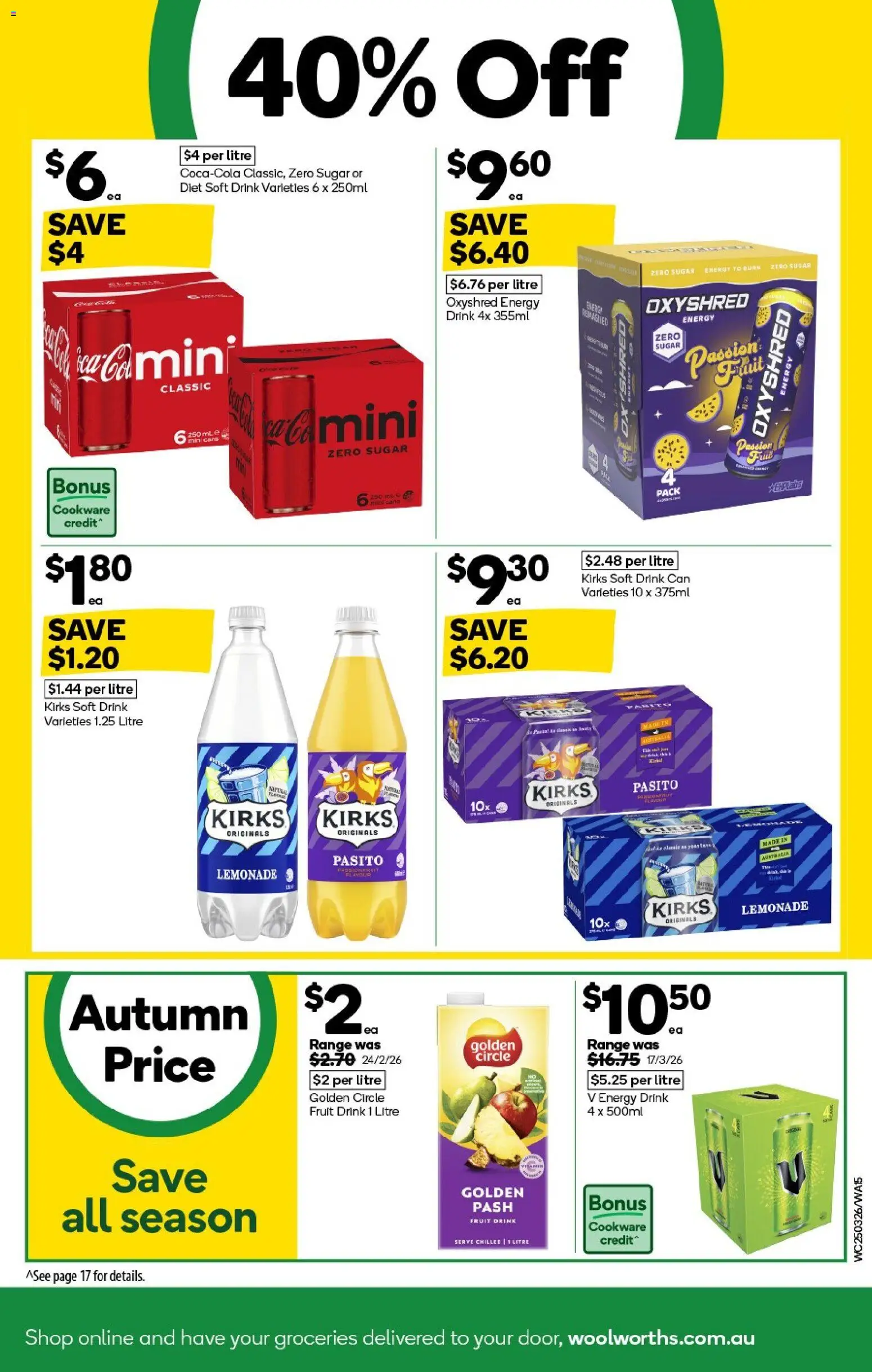 Woolworths catalogue - valid from 25.03.2026 | Page: 15 | Products: Energy drink, Cookware, Sugar