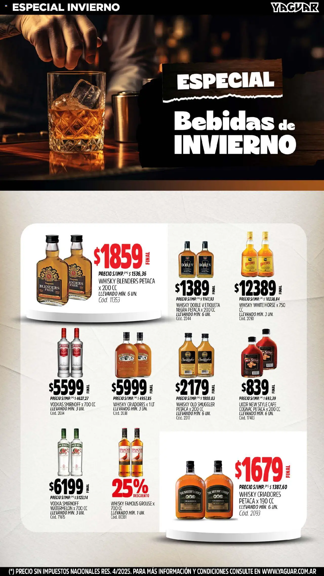 Yaguar - Moreno │ válido desde el 11.08.2025 | Página: 10 | Productos: Vodka, Whisky, Café