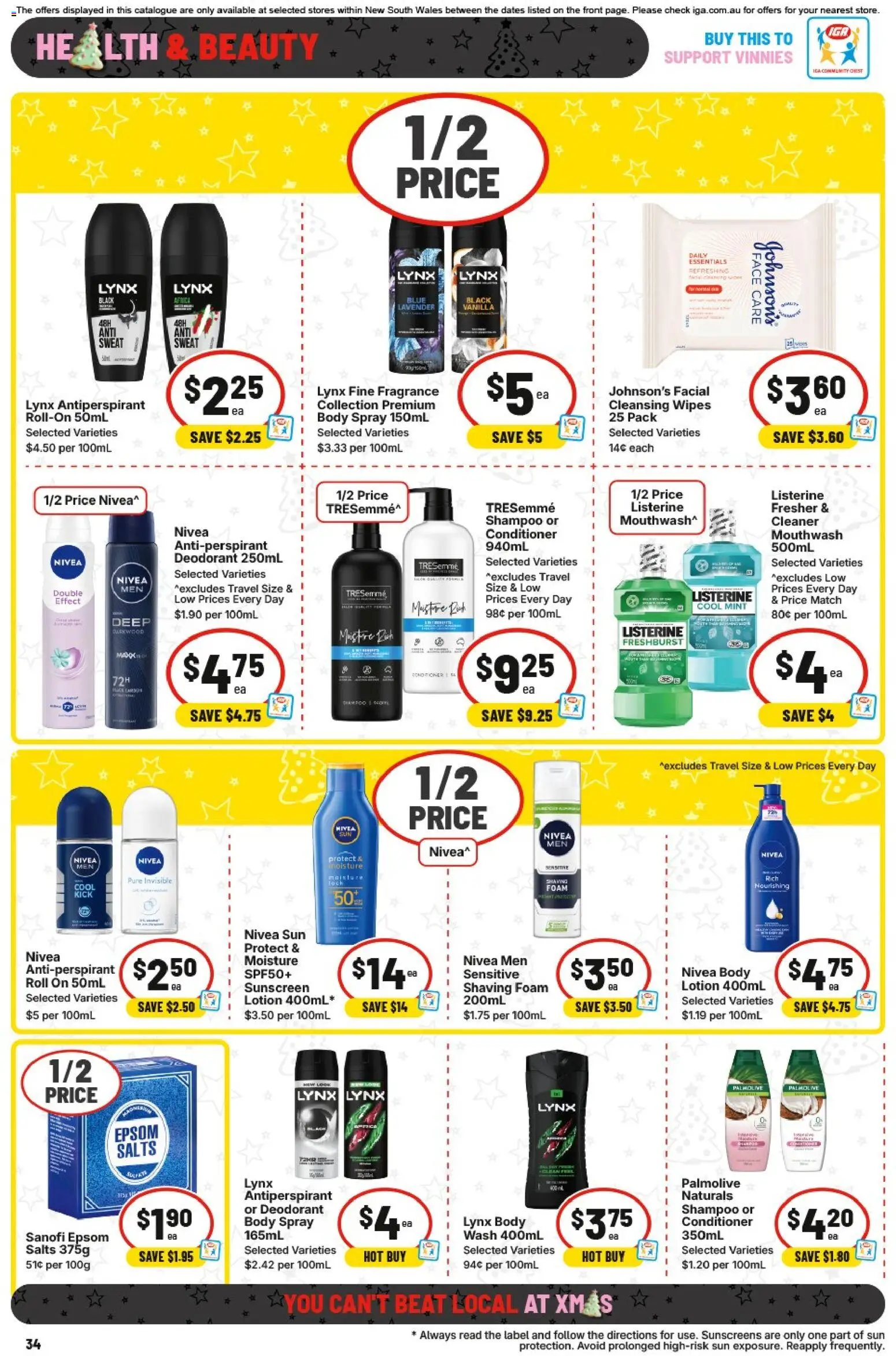 IGA catalogue - valid from 10.12.2025 | Page: 38 | Products: Conditioner, Shaving foam, Sunscreen, Lotion