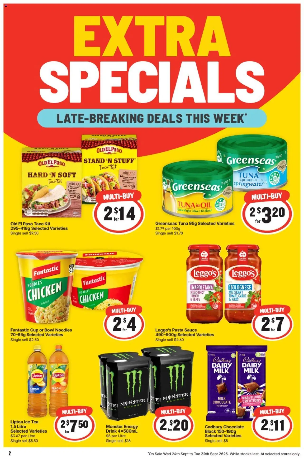 IGA catalogue - valid from 24.09.2025 | Page: 3 | Products: Oil, Chicken, Tea, Tuna