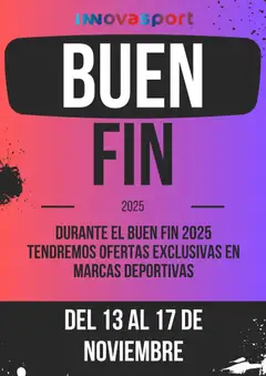 Vista previa de Innovasport Buen Fin aviso, nuevo folleto de la tienda, válido en México a partir del 27.10.2025