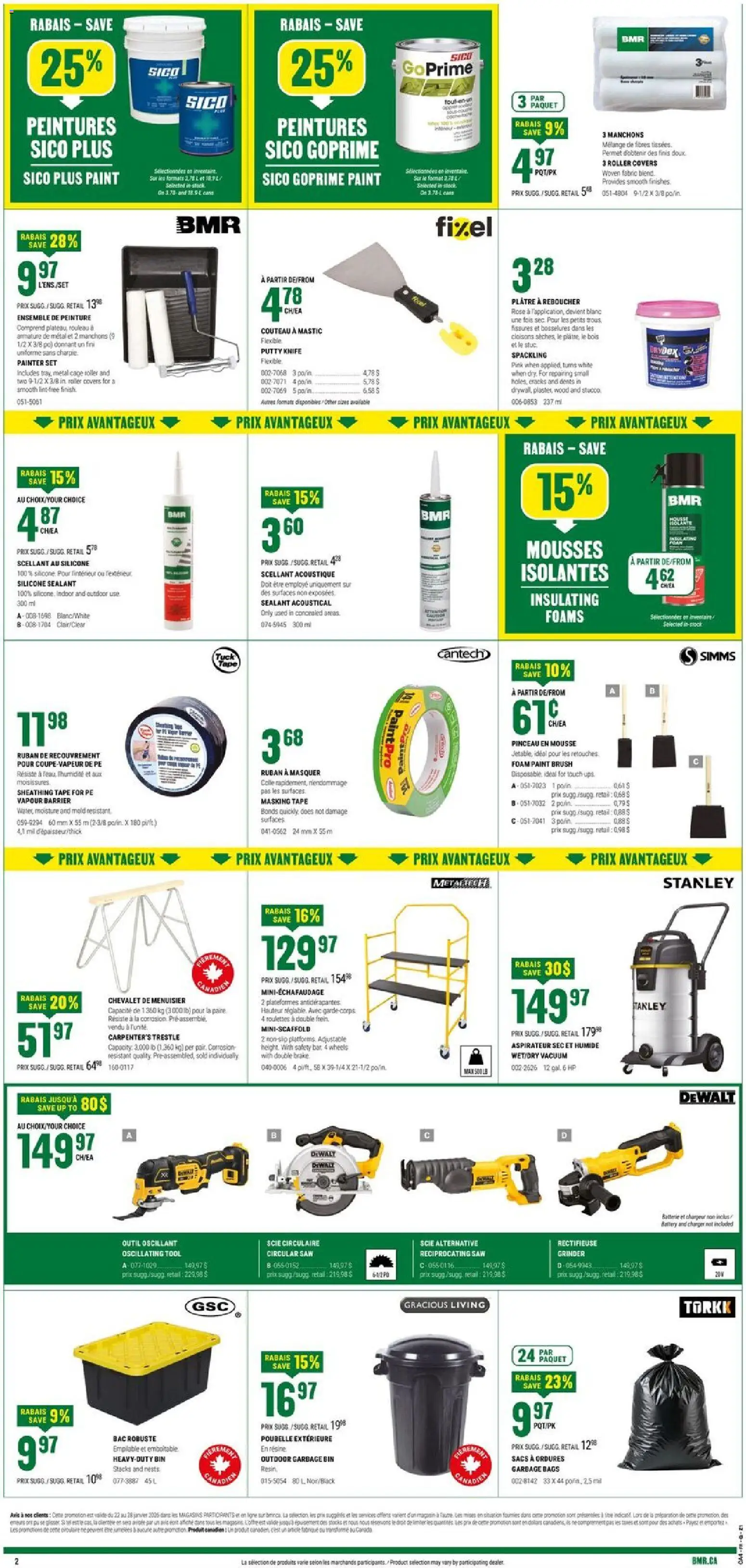 BMR flyer valid from 22.01.2026 | Page: 3 | Products: Grinder, Brush, Battery