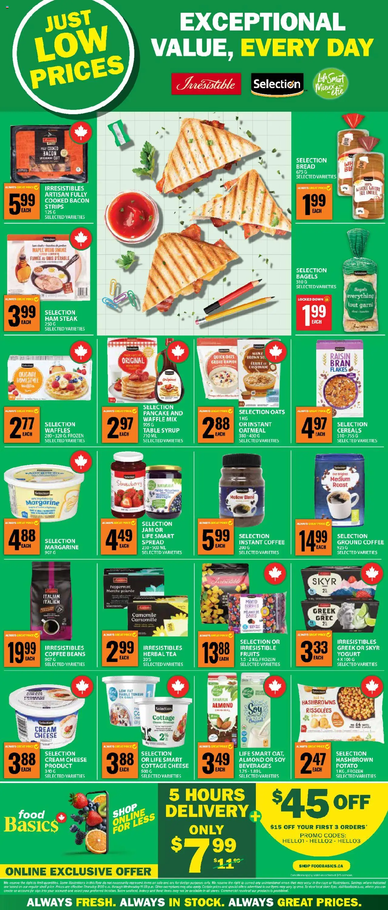Food Basics flyer valid from 28.08.2025 | Page: 2 | Products: Tea, Cereals, Bread, Coffee