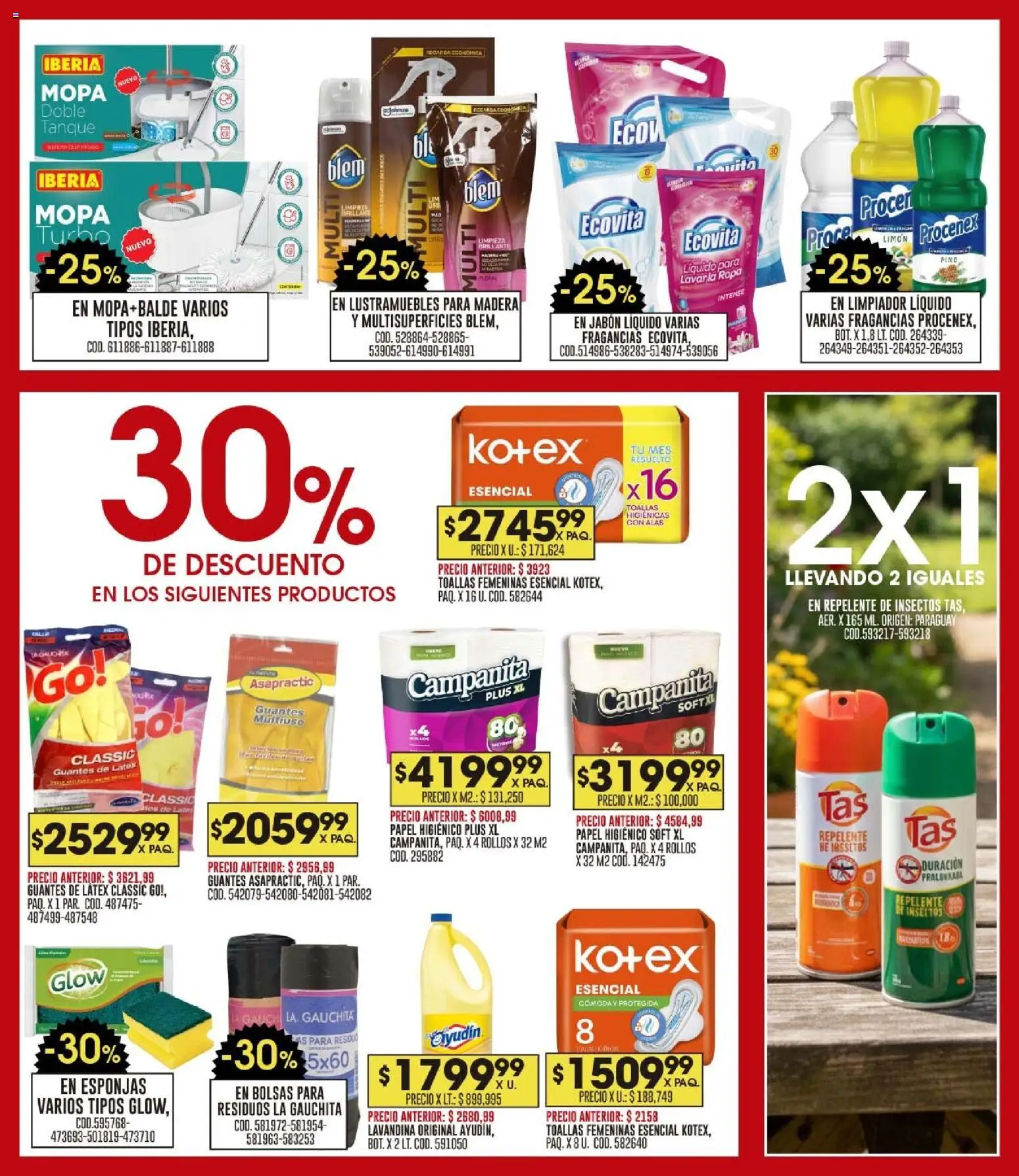 Coto - Ofertas fin │ válido desde el 26.01.2026 | Página: 17 | Productos: Toallas, Jabón líquido, Ropa, Guantes