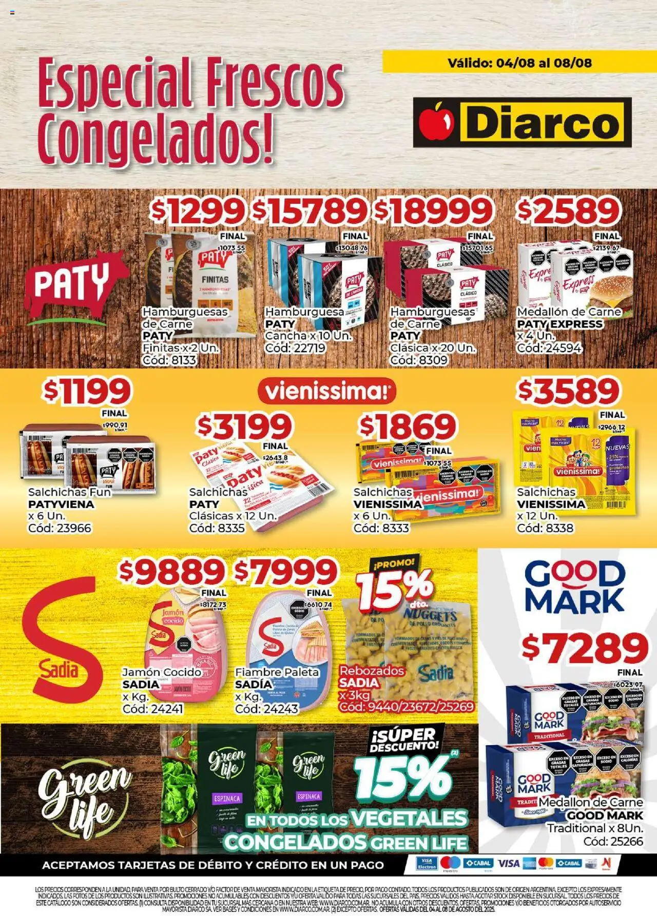 Diarco Especial quickfood │ válido desde el 04.08.2025 | Página: 1 | Productos: Pollo, Paleta, Jamón, Espinaca