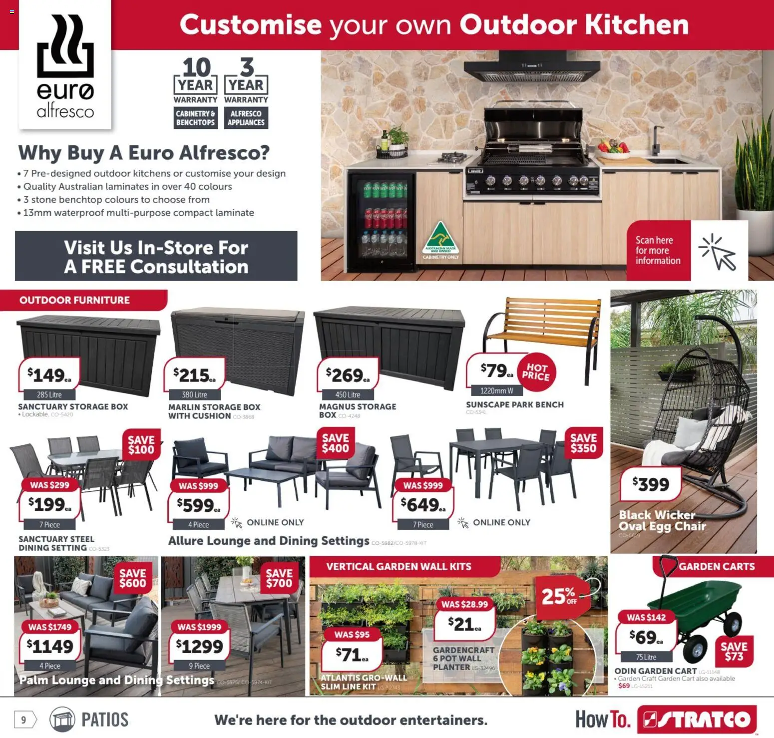 Stratco catalogue - valid from 17.04.2026 | Page: 9 | Products: Chair, Box, Multipurpose, Bench