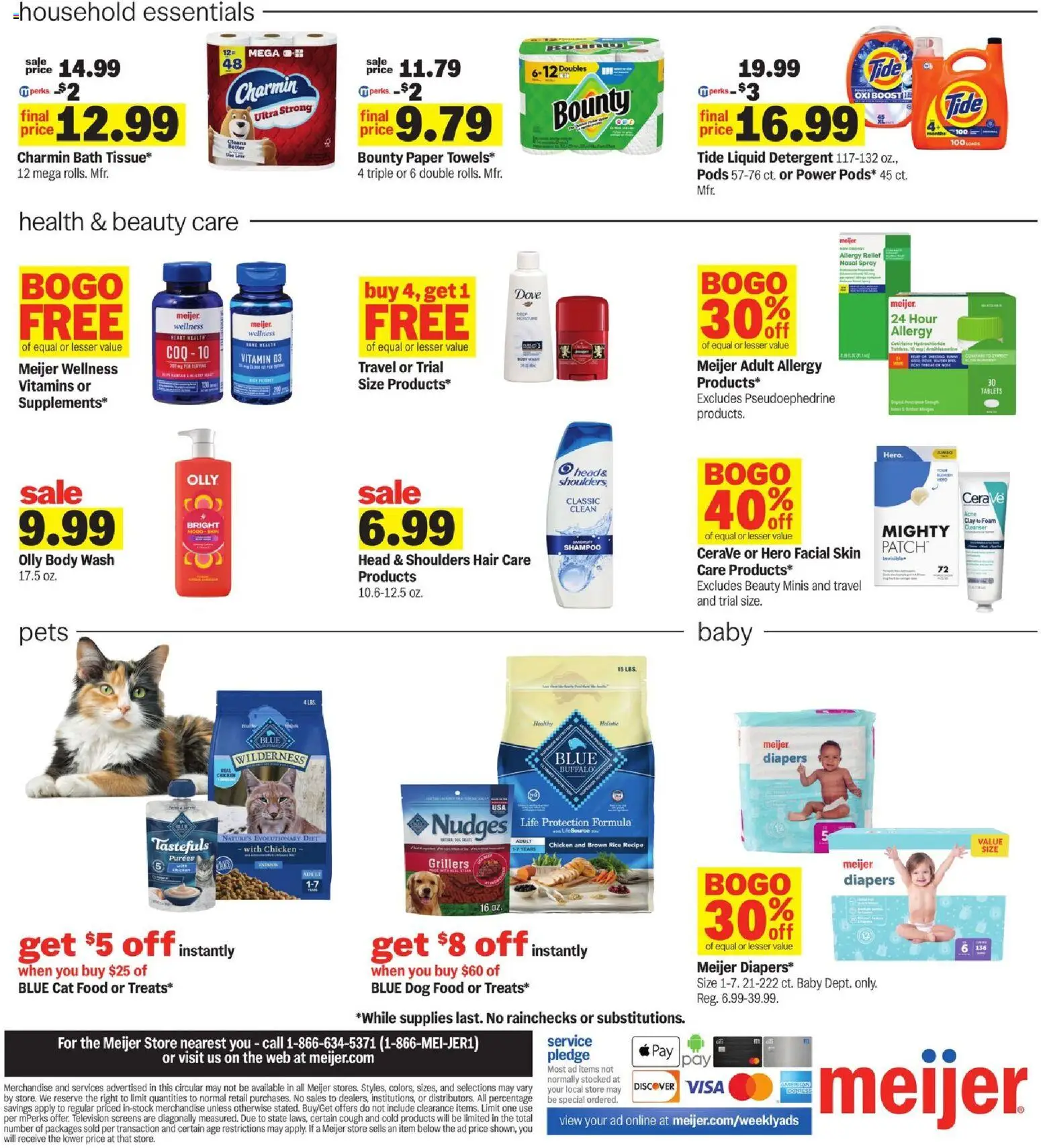 Meijer Weekly Ad - MI - valid from 25.03.2026 | Page: 5 | Products: Cat Food, Shampoo, Rice, Body Wash