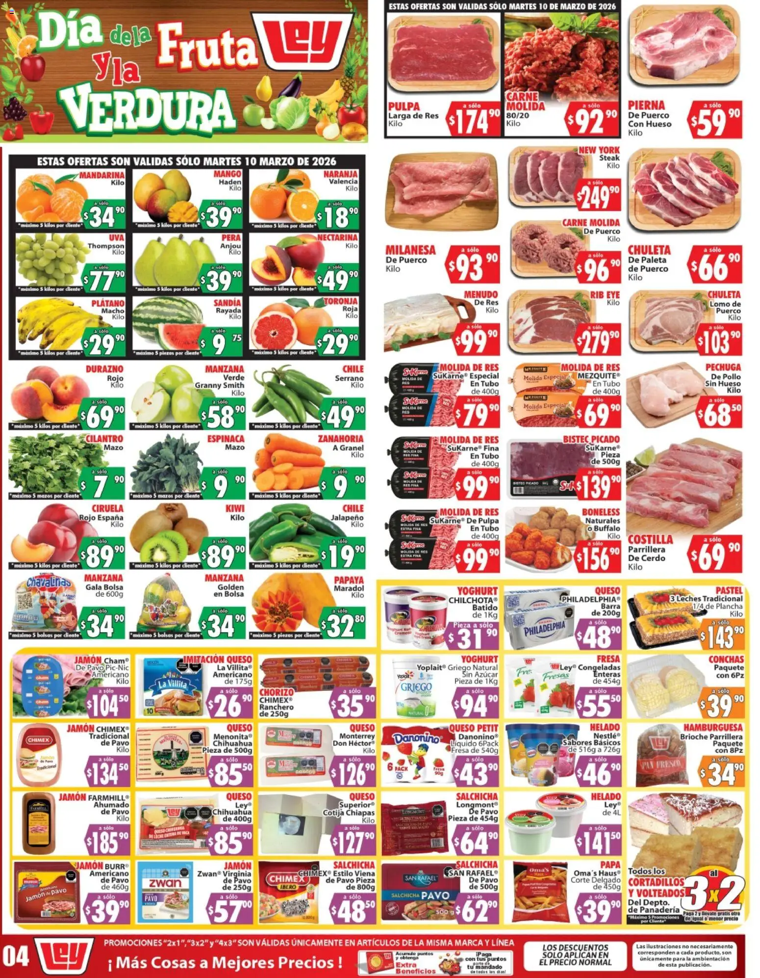 Nuevas ofertas de Casa Ley válidas en toda la República Mexicana desde el 10.03.2026. ¡Encuentra las mejores ofertas en Casa Ley folleto Autoservicio! | Página: 1 | Productos: Pollo, Pera, Paleta, Manzana