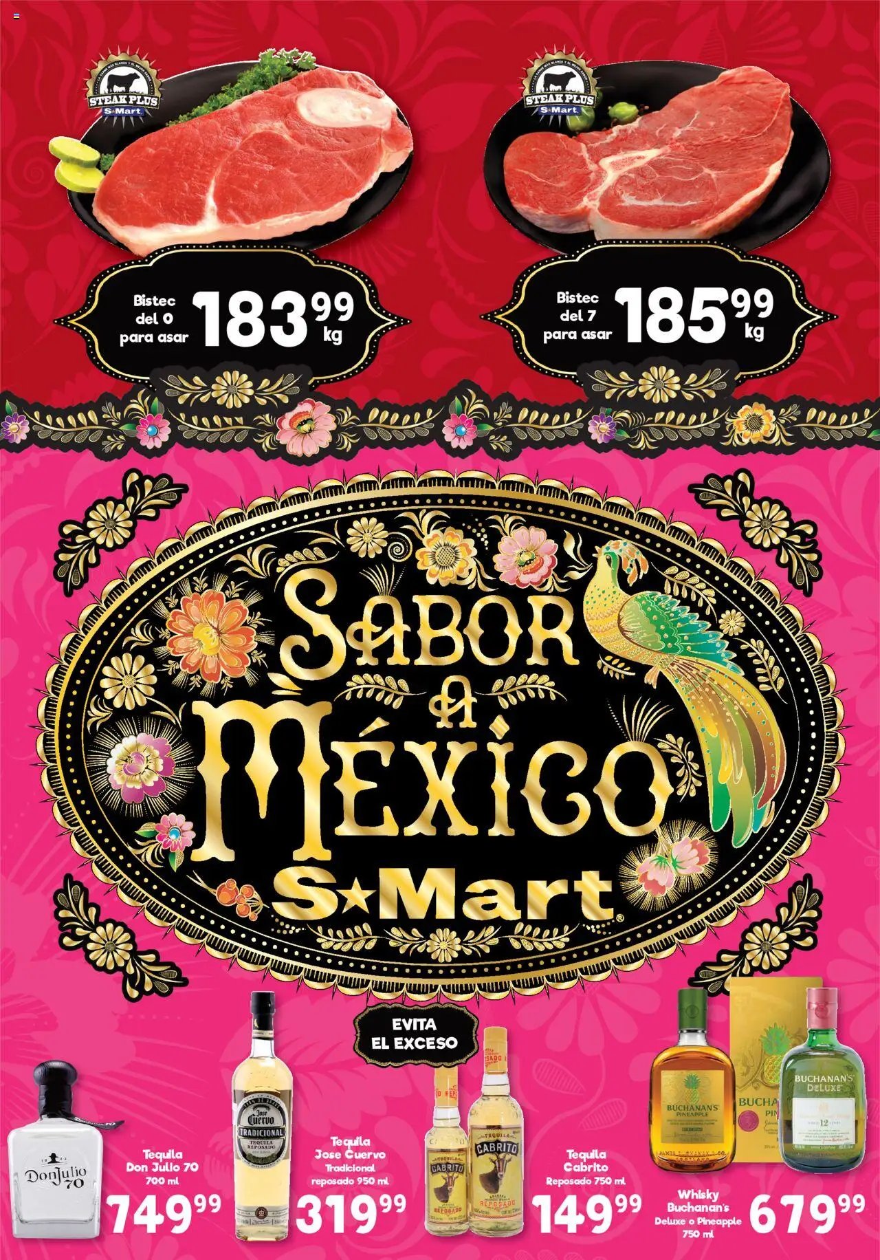 Nuevas ofertas de S-Mart válidas en toda la República Mexicana desde el 12.09.2025. ¡Encuentra las mejores ofertas en S-Mart - Folleto - Reynosa (y Rio Bravo)! | Página: 2 | Productos: Tequila, Whisky