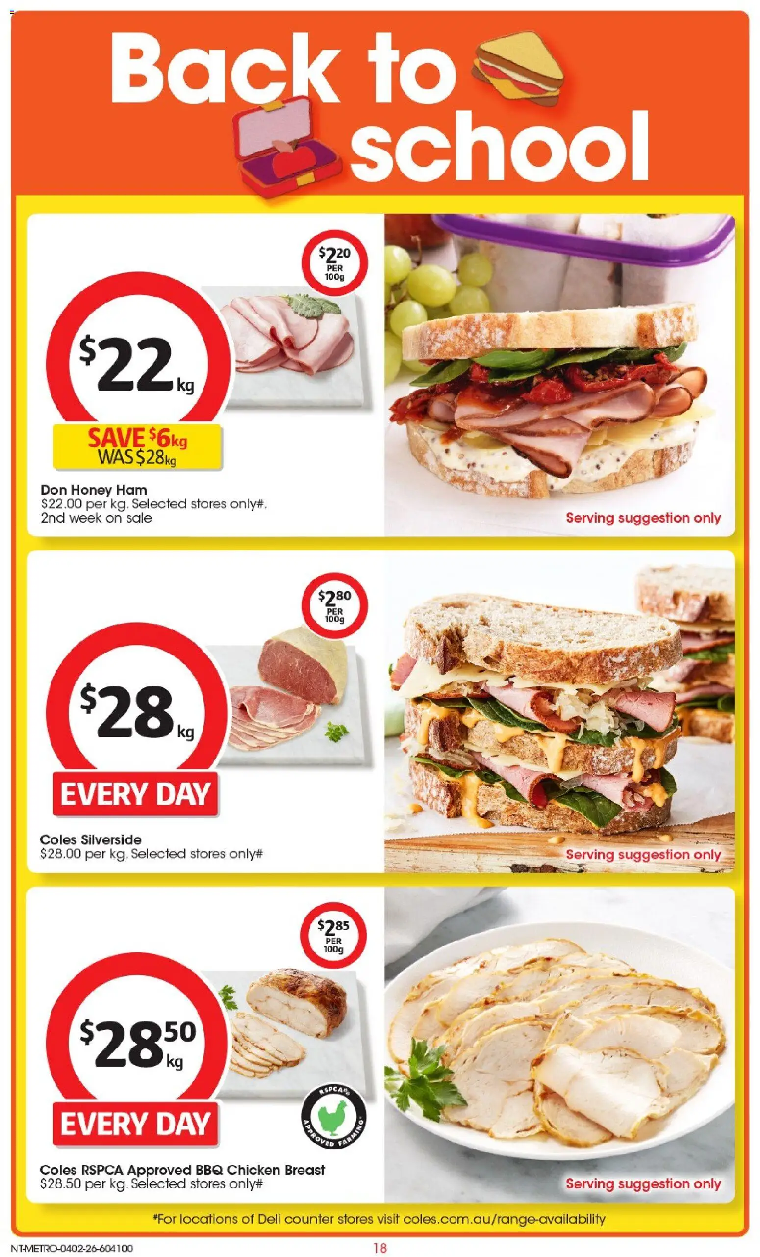 Coles catalogue - valid from 04.02.2026 | Page: 19 | Products: Ham, Honey, Chicken