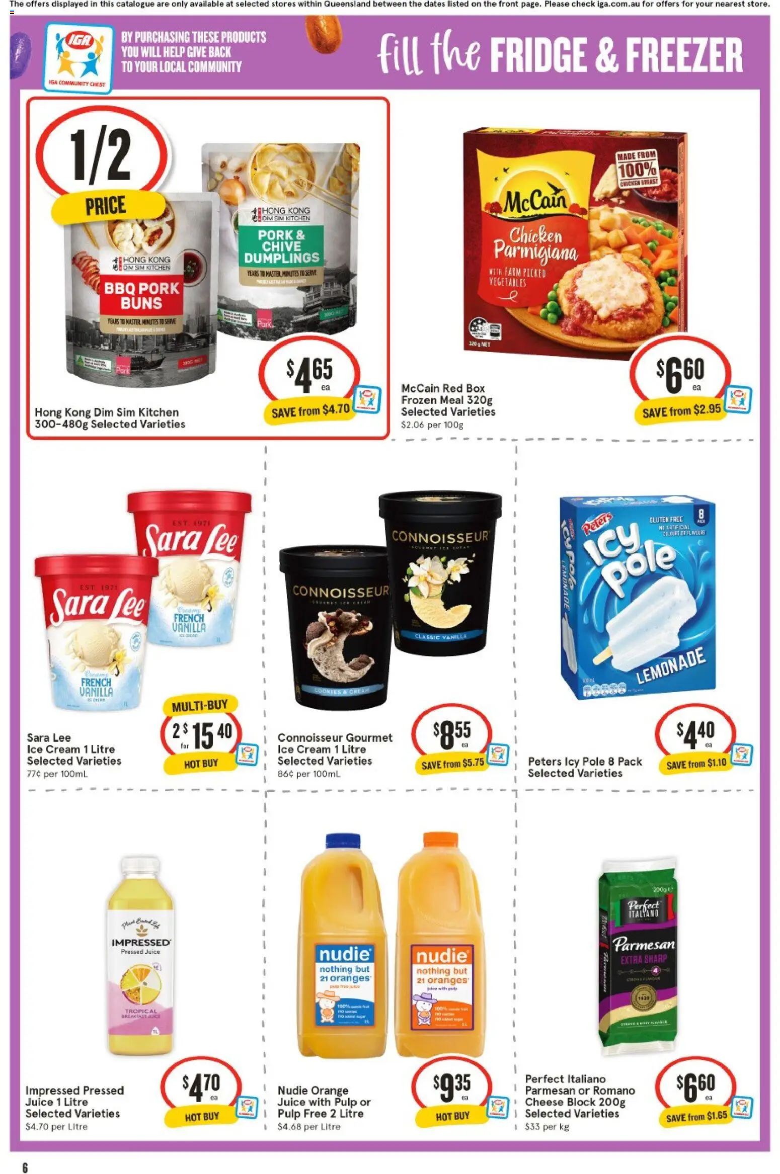 IGA catalogue - valid from 25.03.2026 | Page: 6 | Products: Box, Cheese, Chicken, Pork