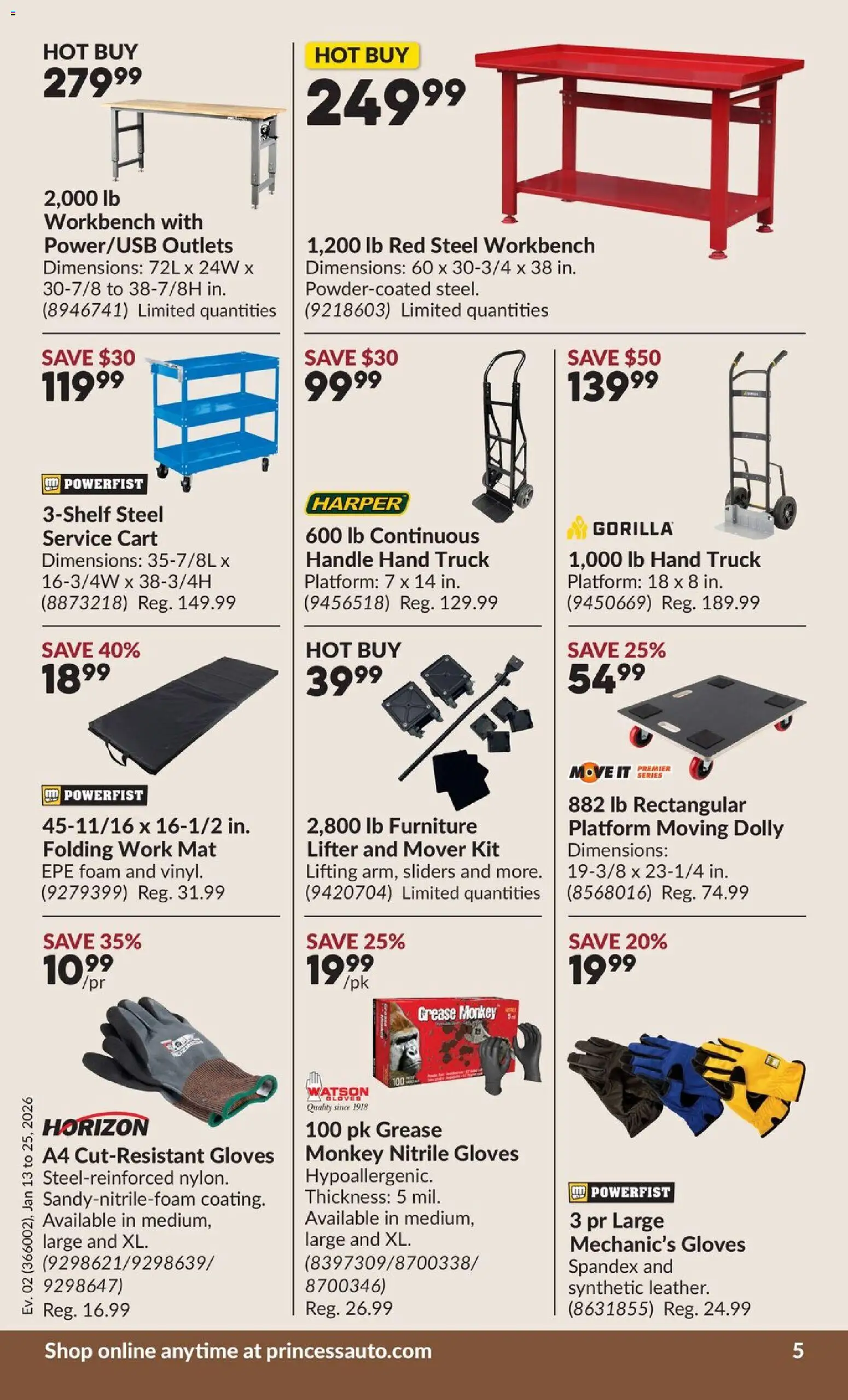 Princess Auto flyer valid from 13.01.2026 | Page: 11 | Products: Gloves