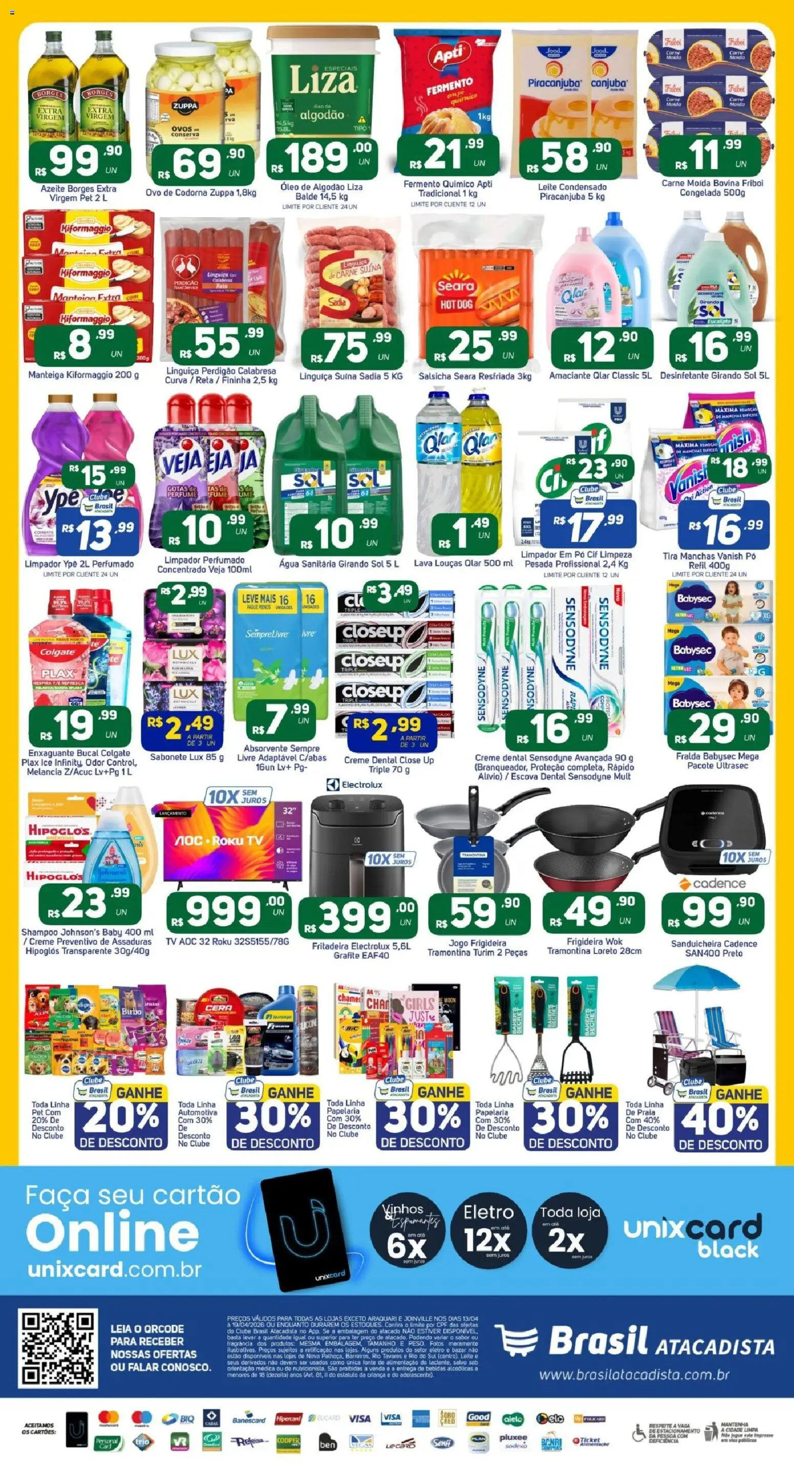 Brasil Atacadista Folheto - válido de 13.04.2026 | Página: 4 | Produtos: Hipoglós, Salsicha, Azeite, Amaciante