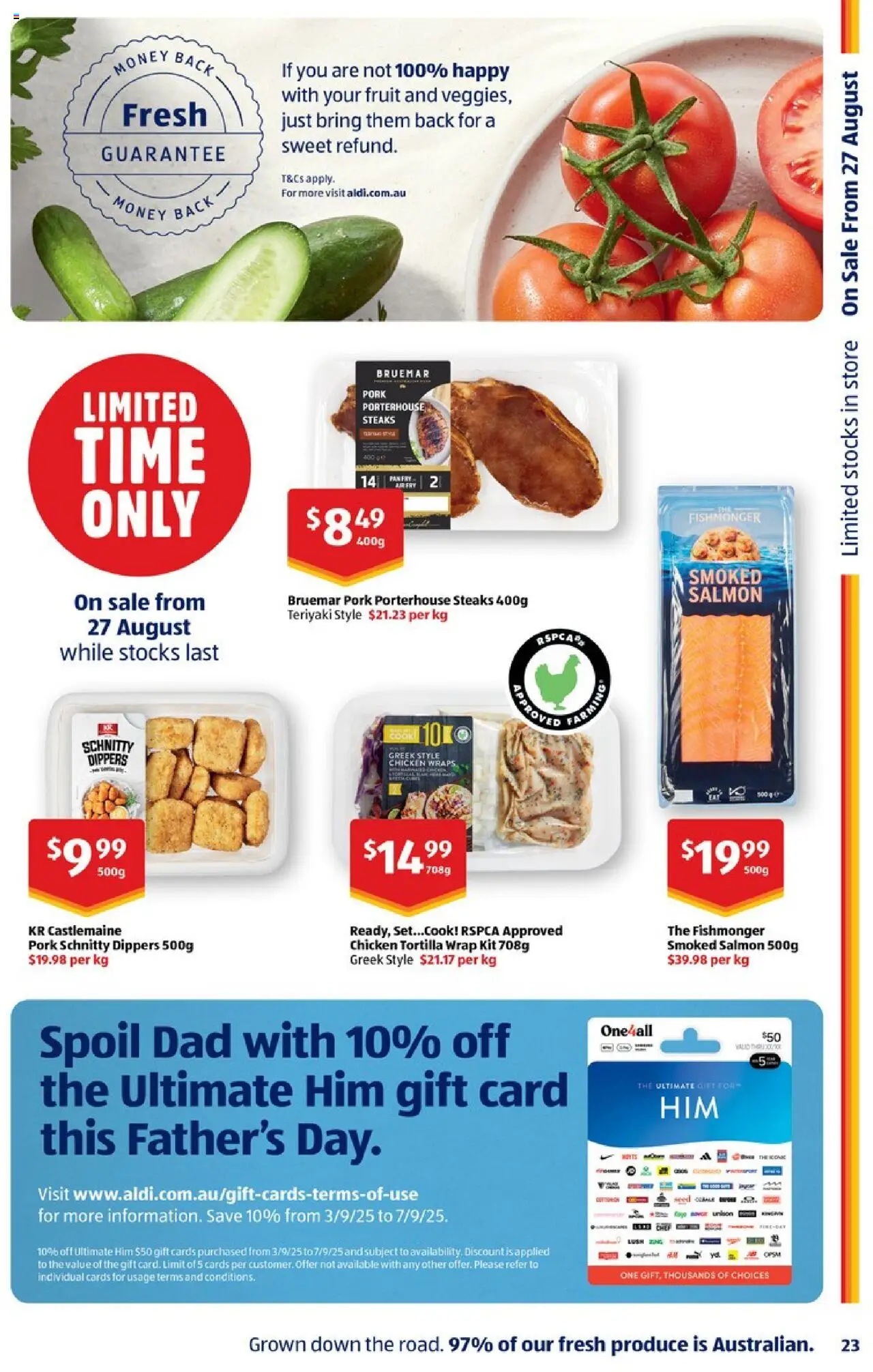 Aldi catalogue - valid from 03.09.2025 | Page: 23 | Products: Chicken, Pork, Salmon