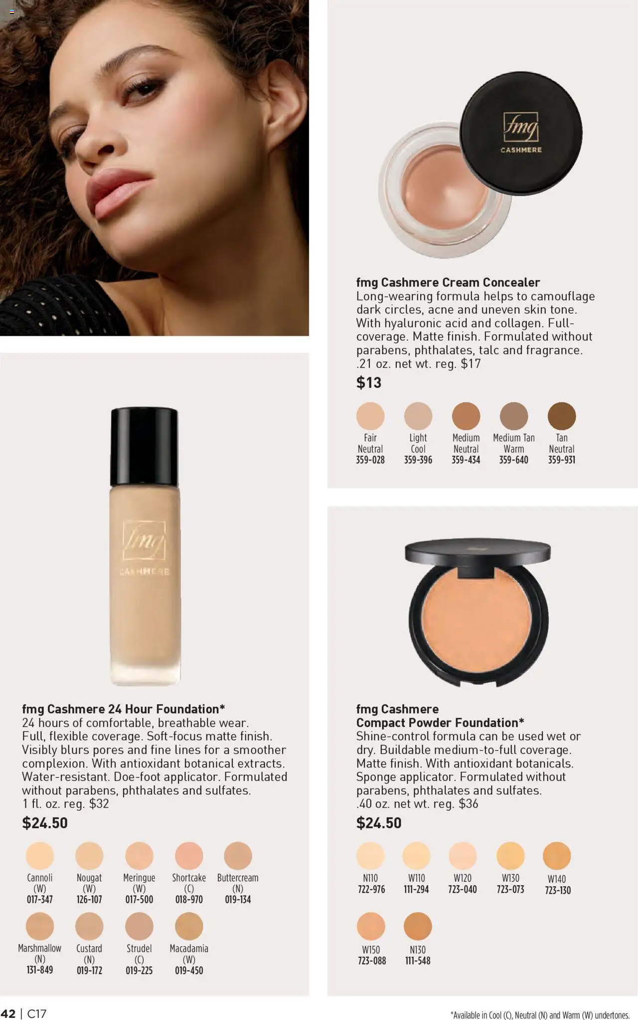 Avon Brochure - valid from 13.08.2025 | Page: 42 | Products: Concealer, Powder, Cream, Sponge